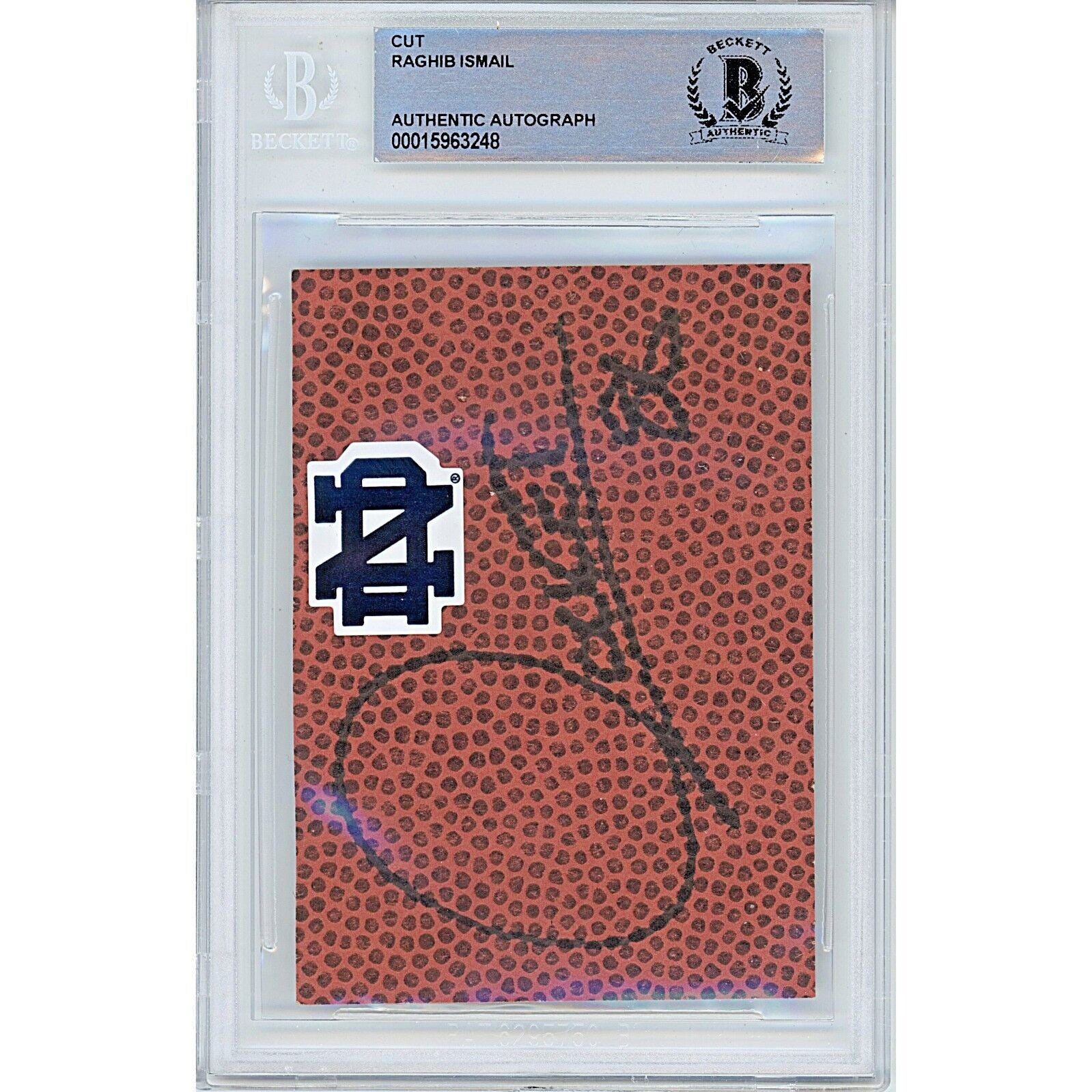 Raghib Rocket Ismail Notre Dame Fighting Irish signed trading card – signature close-up – Beckett COA
