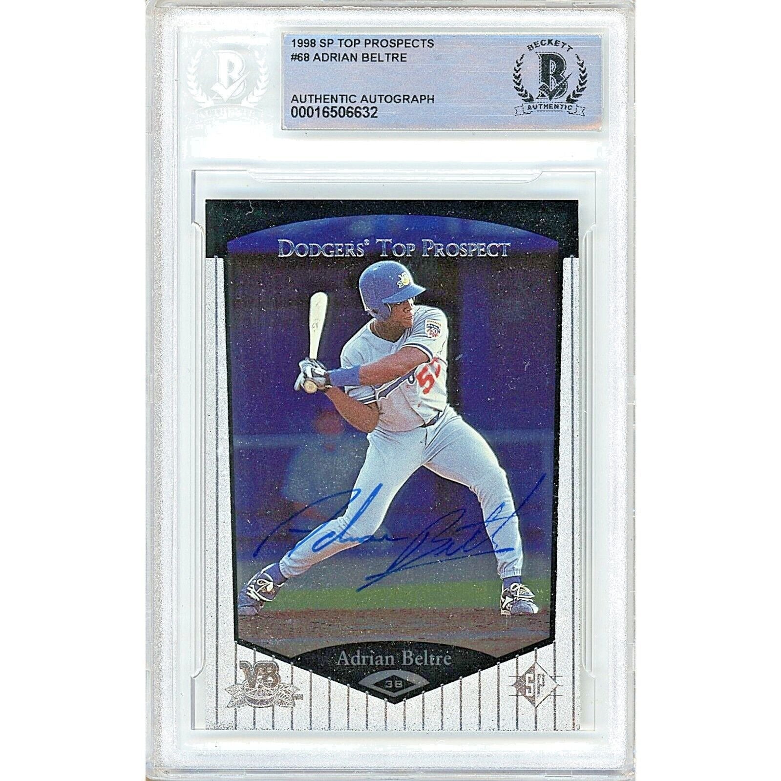 1998 Adrian Beltre LA Dodgers Autographed Trading Card – Beckett BAS