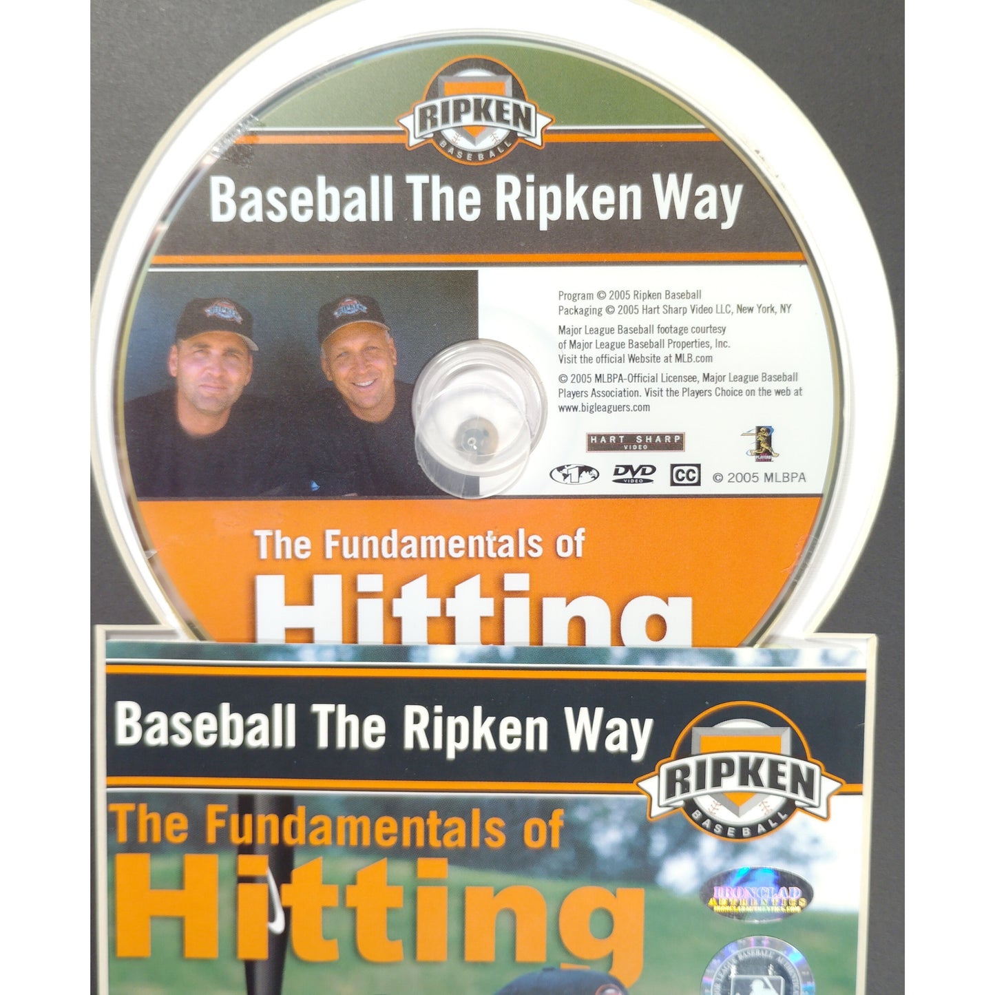 Baseballs- Autographed- Cal Ripken Jr and Billy Ripken Signed Baseball The Ripken Way: The Fundamentals of Hitting DVD Cover with Disc Framed and Matted - Beckett BAS Authentication - 103