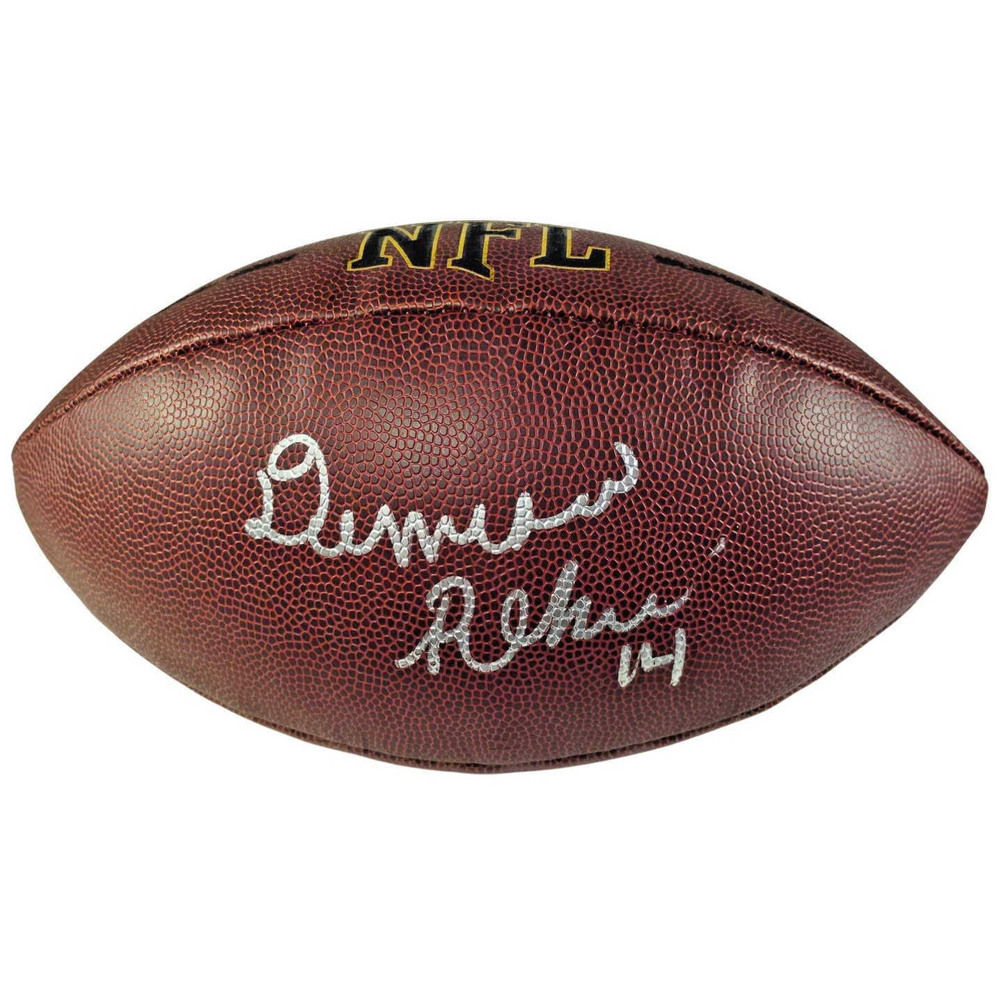 Demarcus Robinson autographed football – full view – Beckett COA