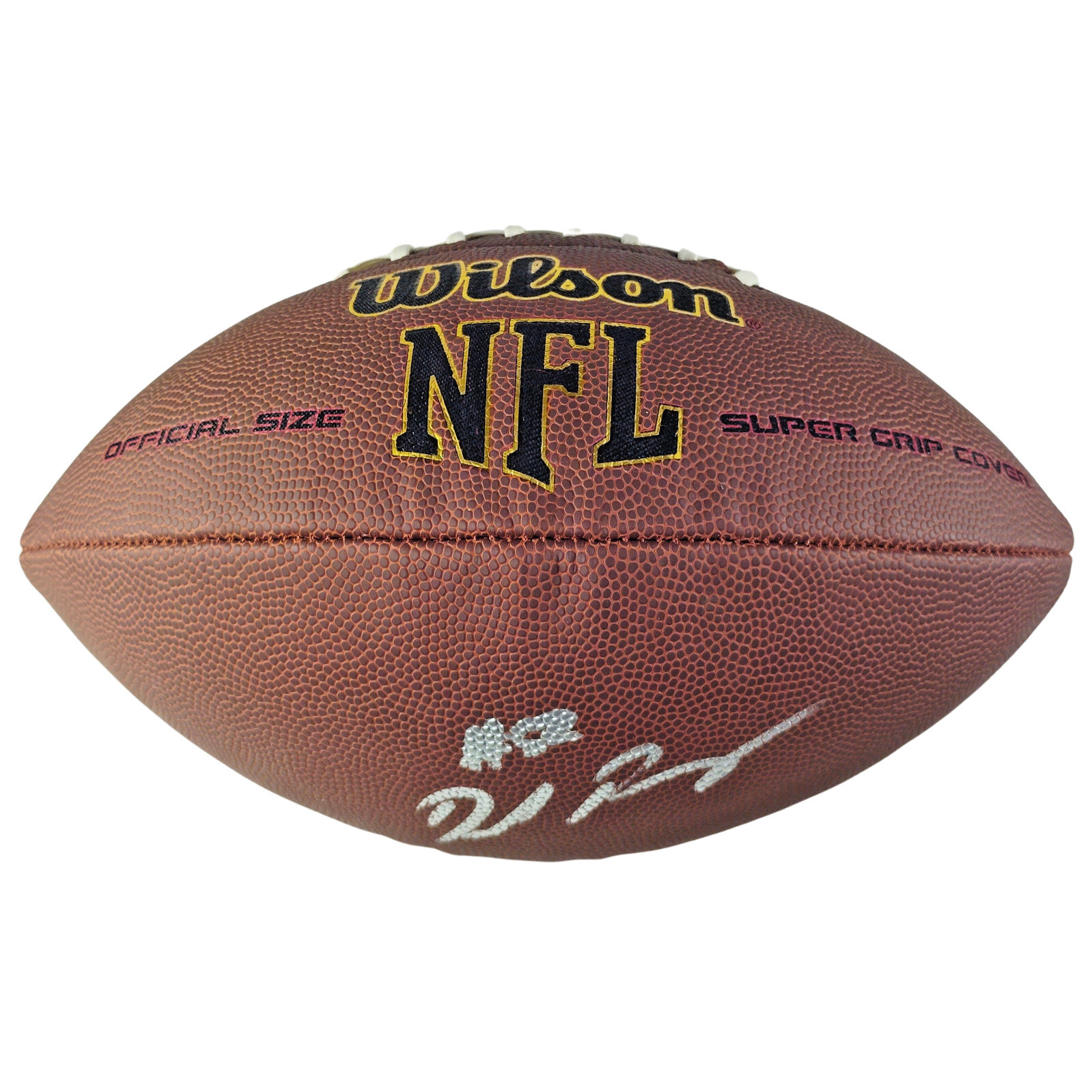 Denzel Perryman football autograph – angled display – Beckett COA