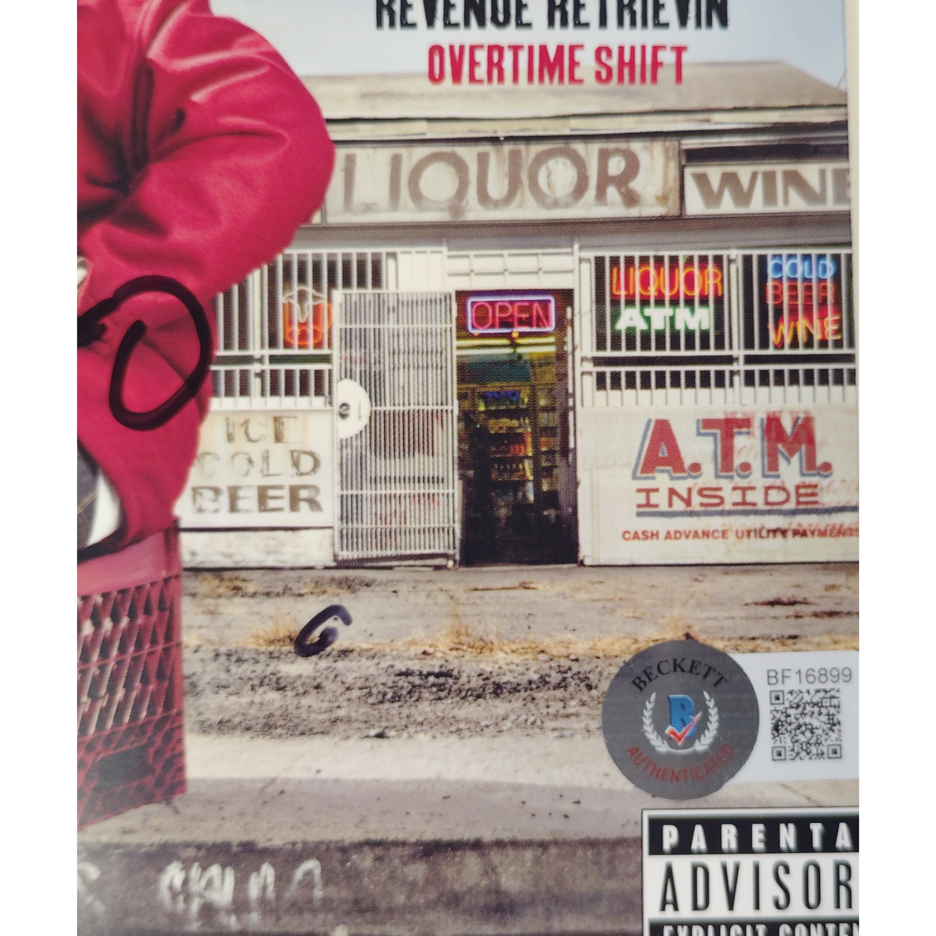 E-40 auto microphone – authentication sticker – Beckett COA