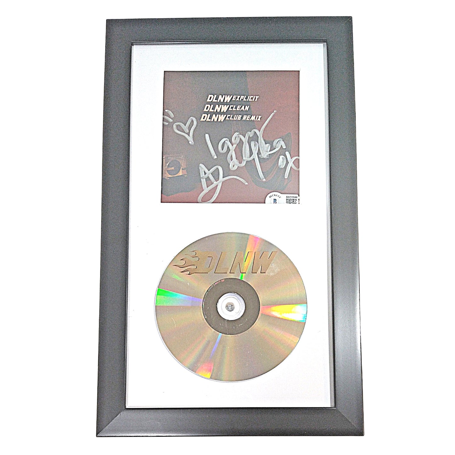 Music- Autographed- Iggy Azalea Signed DLNW CD Cover Framed and Matted with Compact Disc - Beckett BAS Authentication 101
