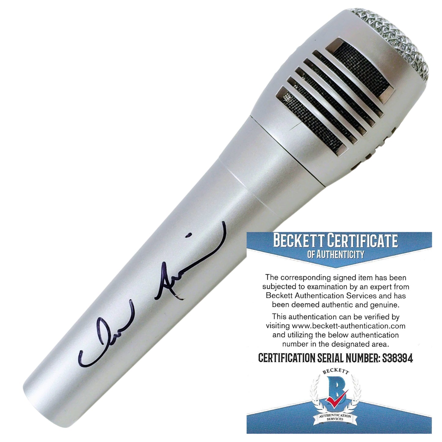 Microphones-Autographed - Jerrod Niemann Signed Pyle Full Size Microphone, Proof Photo - Beckett BAS 201