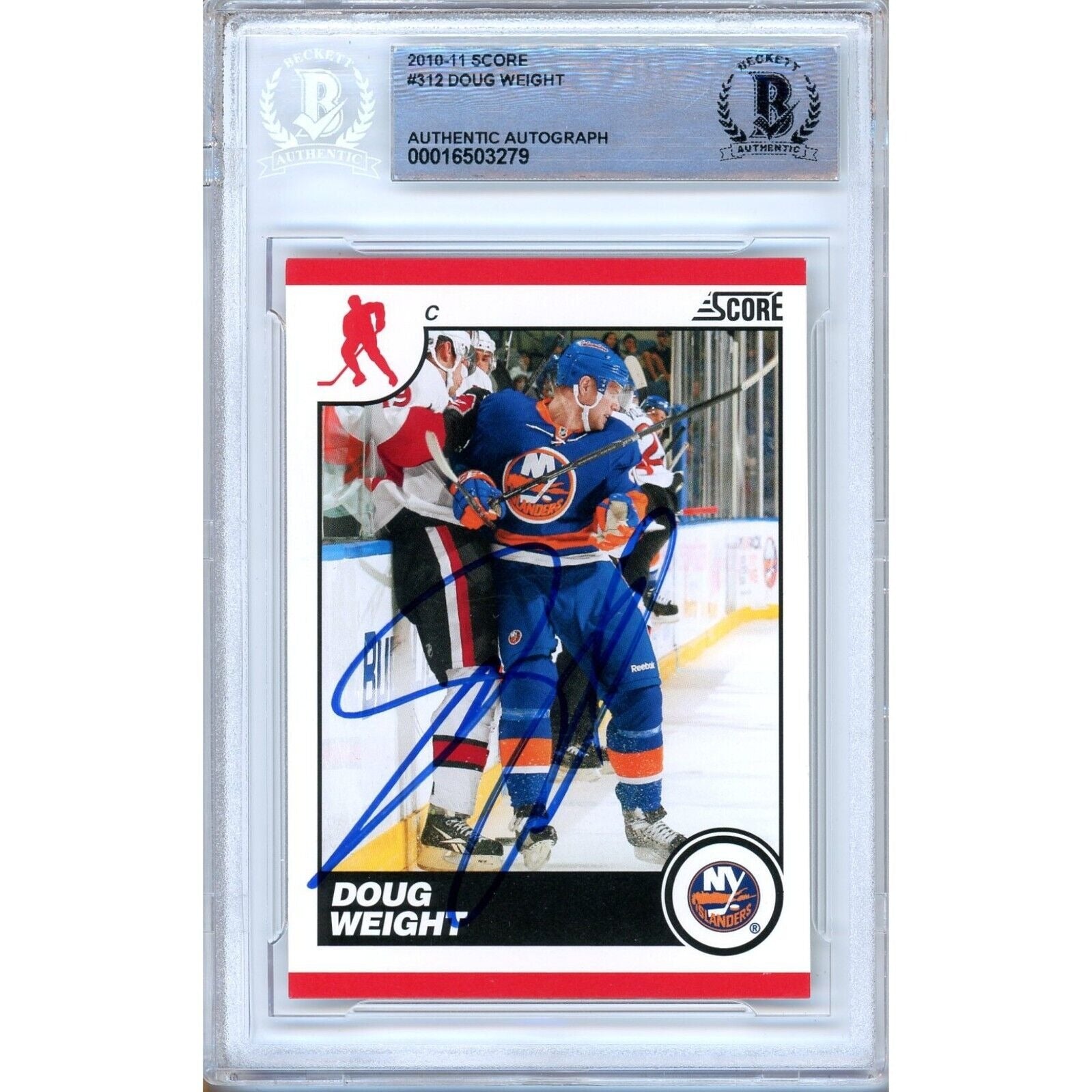 2010 Score #00016503279 Islanders Autographed Trading Card – Beckett BAS