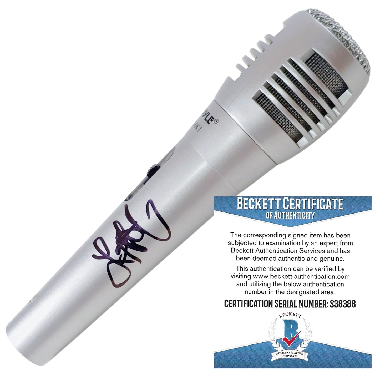 Microphones-Autographed - Lauren Alaina Signed Pyle Full Size Microphone, Proof Photo - Beckett BAS 201