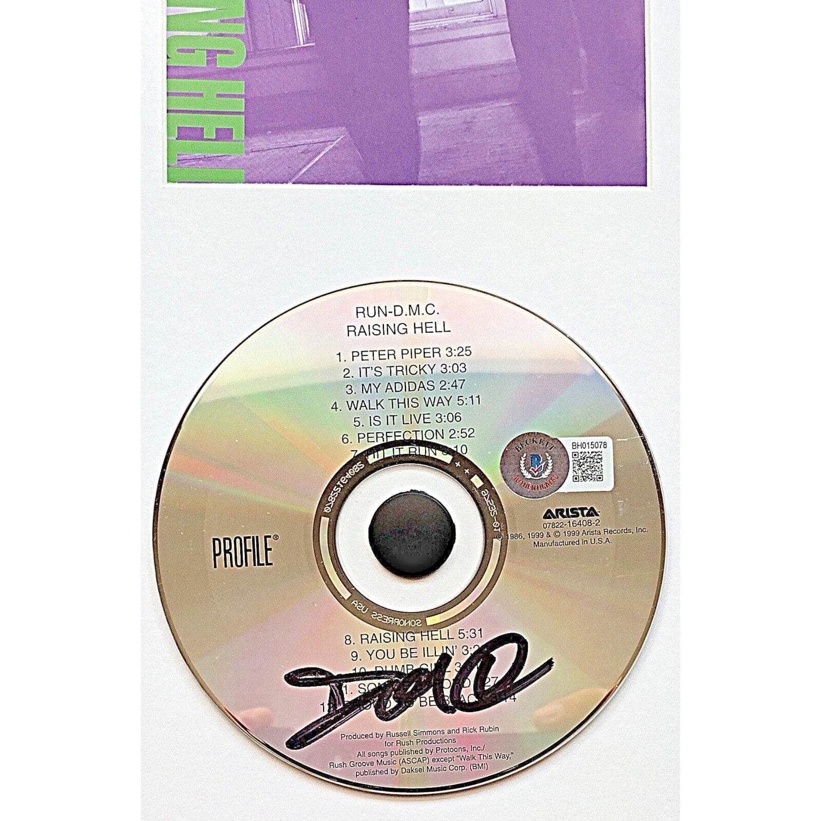 Darryl Mcdaniels Run DMC Auto Cd – Beckett BAS