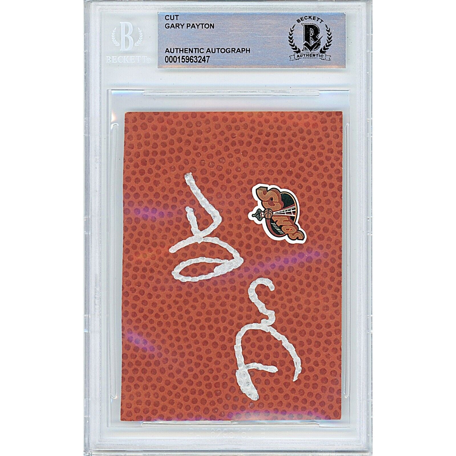 Gary Payton Seattle Supersonics signed trading card – signature close-up – Beckett COA