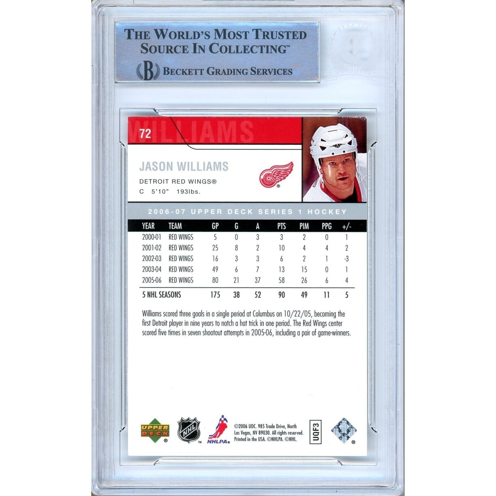 signed trading card – Beckett BAS