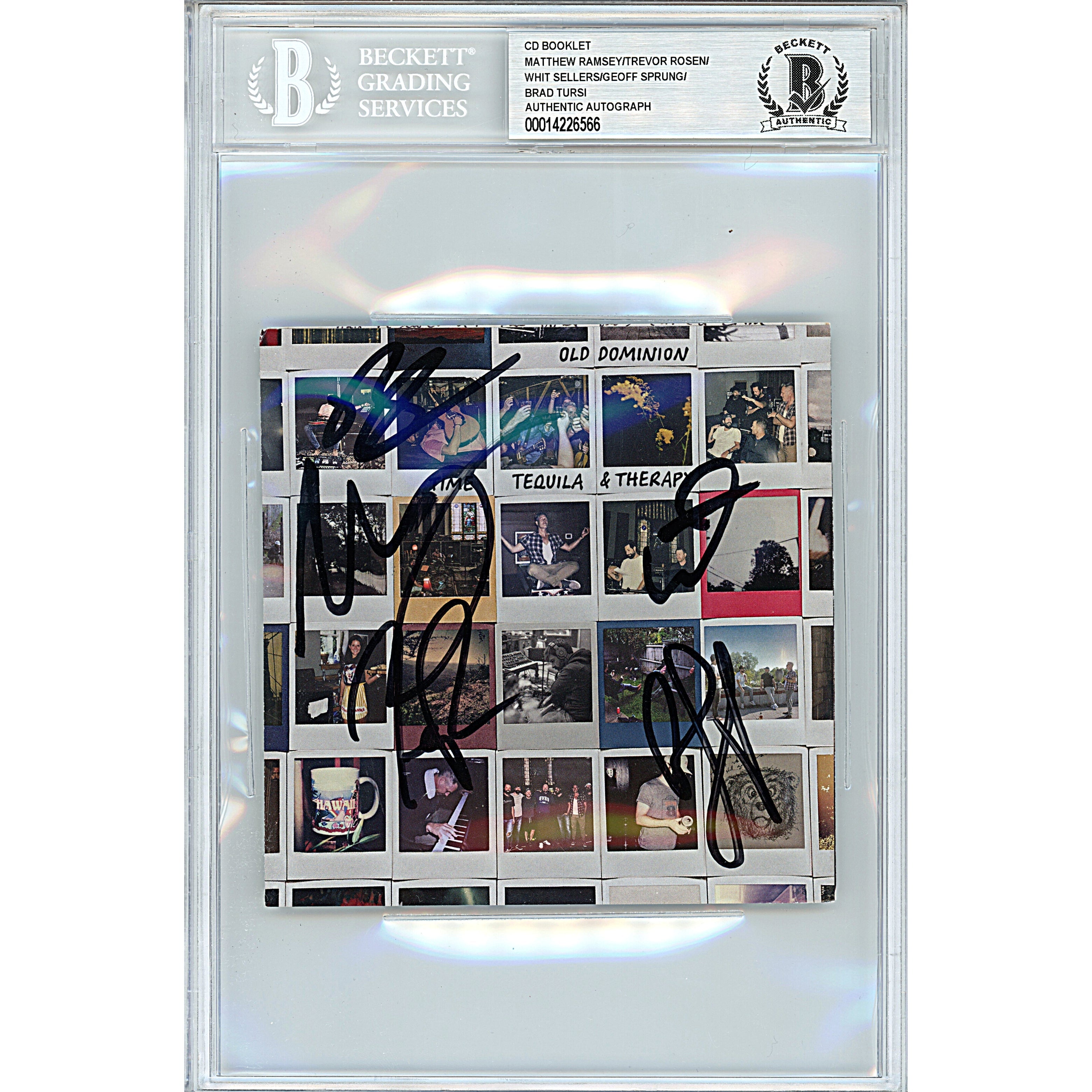 Old Dominion Signed Time Tequila Autographed Photo Beckett BAS