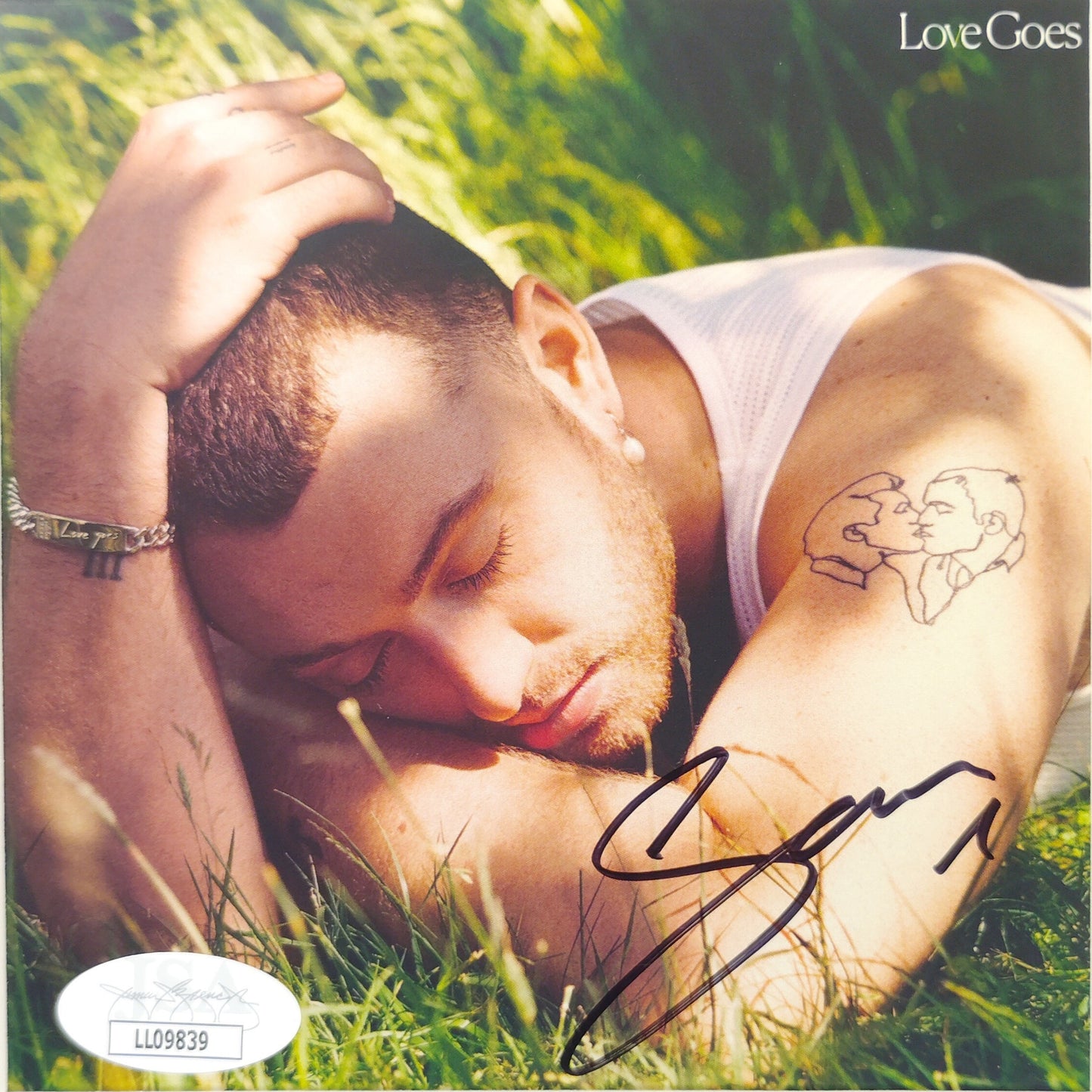 Music- Autographed- Sam Smith Signed Love Goes Framed Compact Disc Cover Booklet with CD- JSA Authentication 202