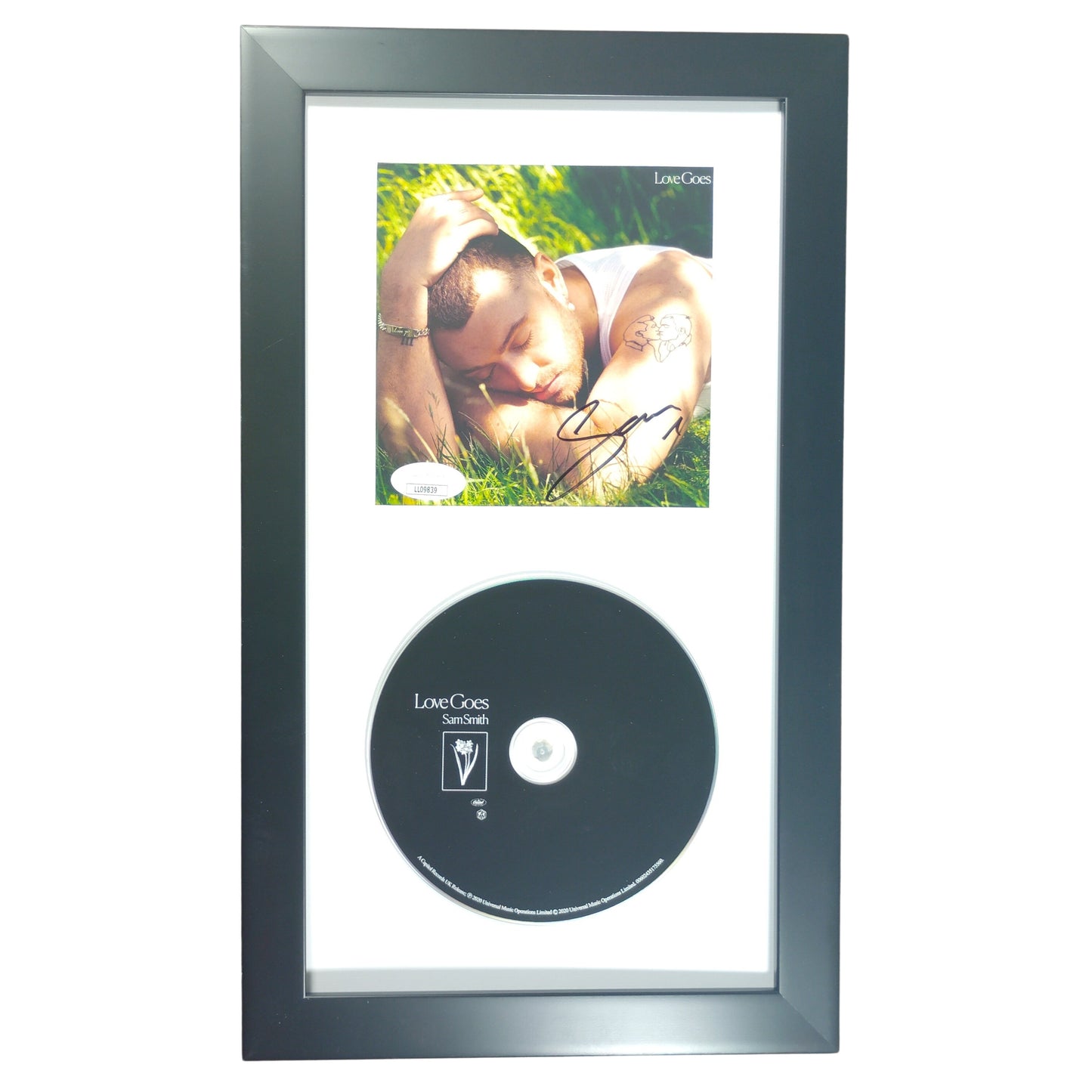 Music- Autographed- Sam Smith Signed Love Goes Framed Compact Disc Cover Booklet with CD- JSA Authentication 205