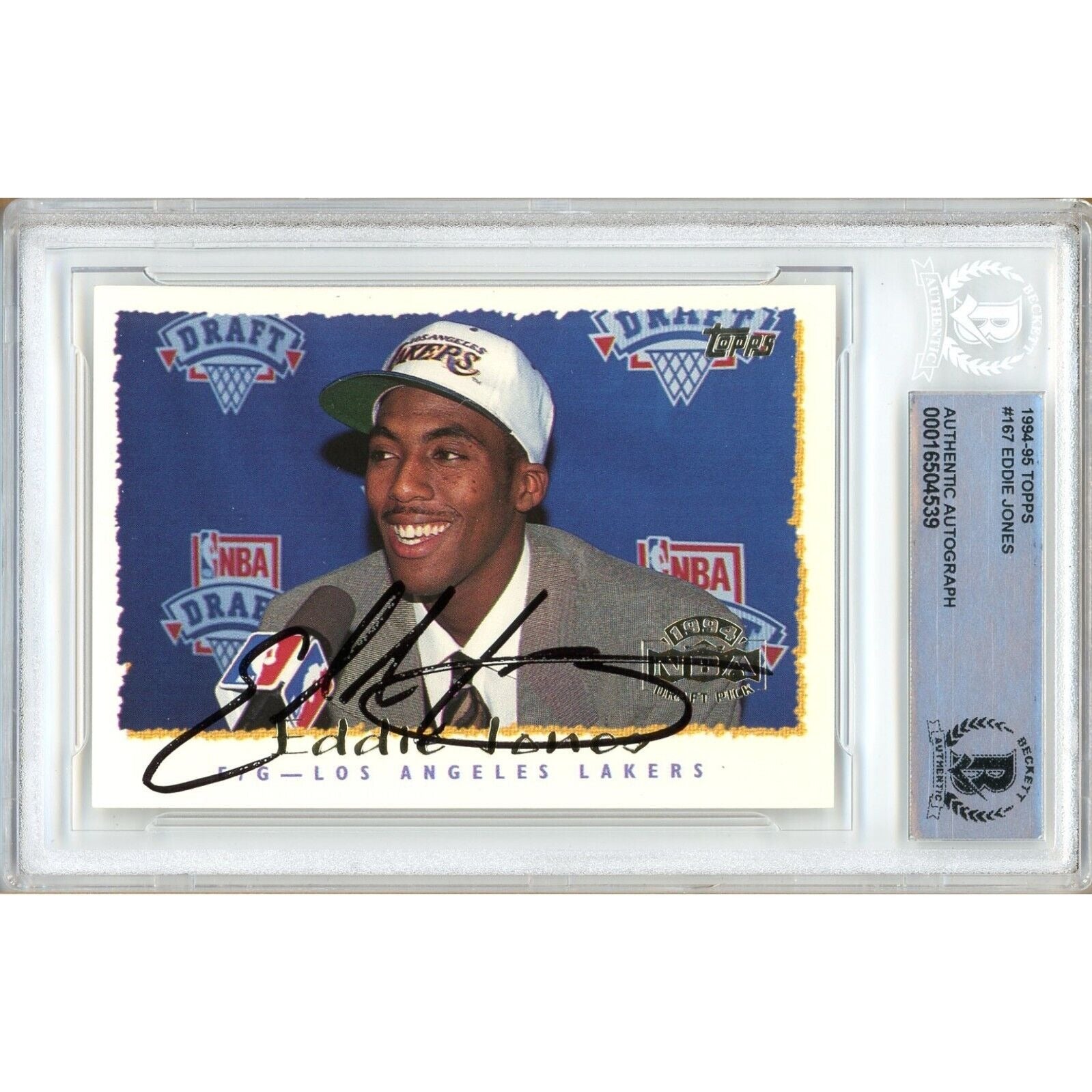 1994 Topps #00016504539 Lakers Autographed Trading Card – Beckett BAS