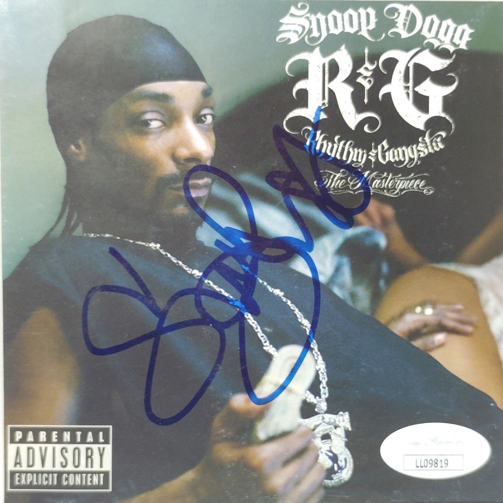 Snoop Dogg auto photo – authentication sticker – JSA COA