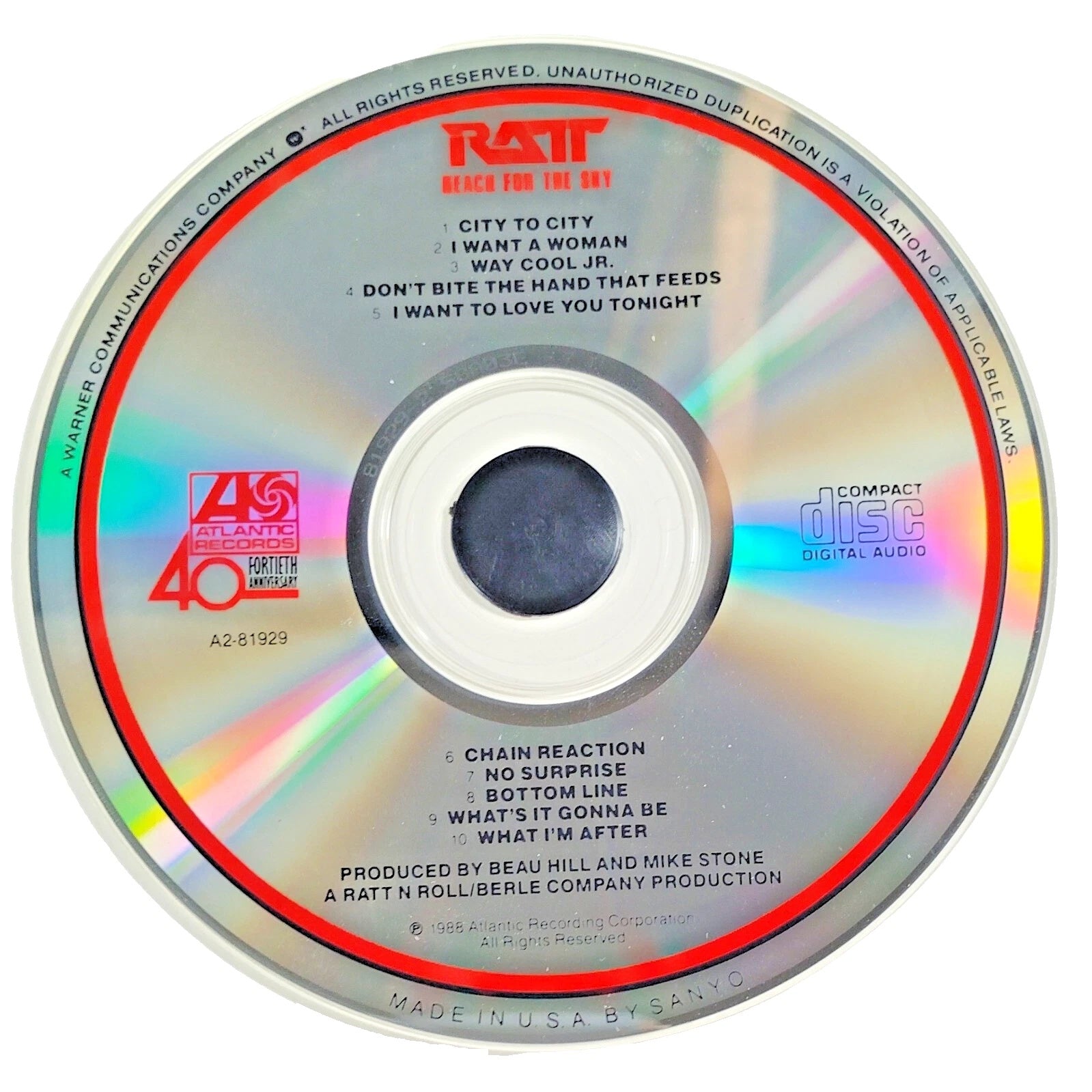 Stephen Pearcy Ratt Signed Reach Auto Cd Beckett BAS