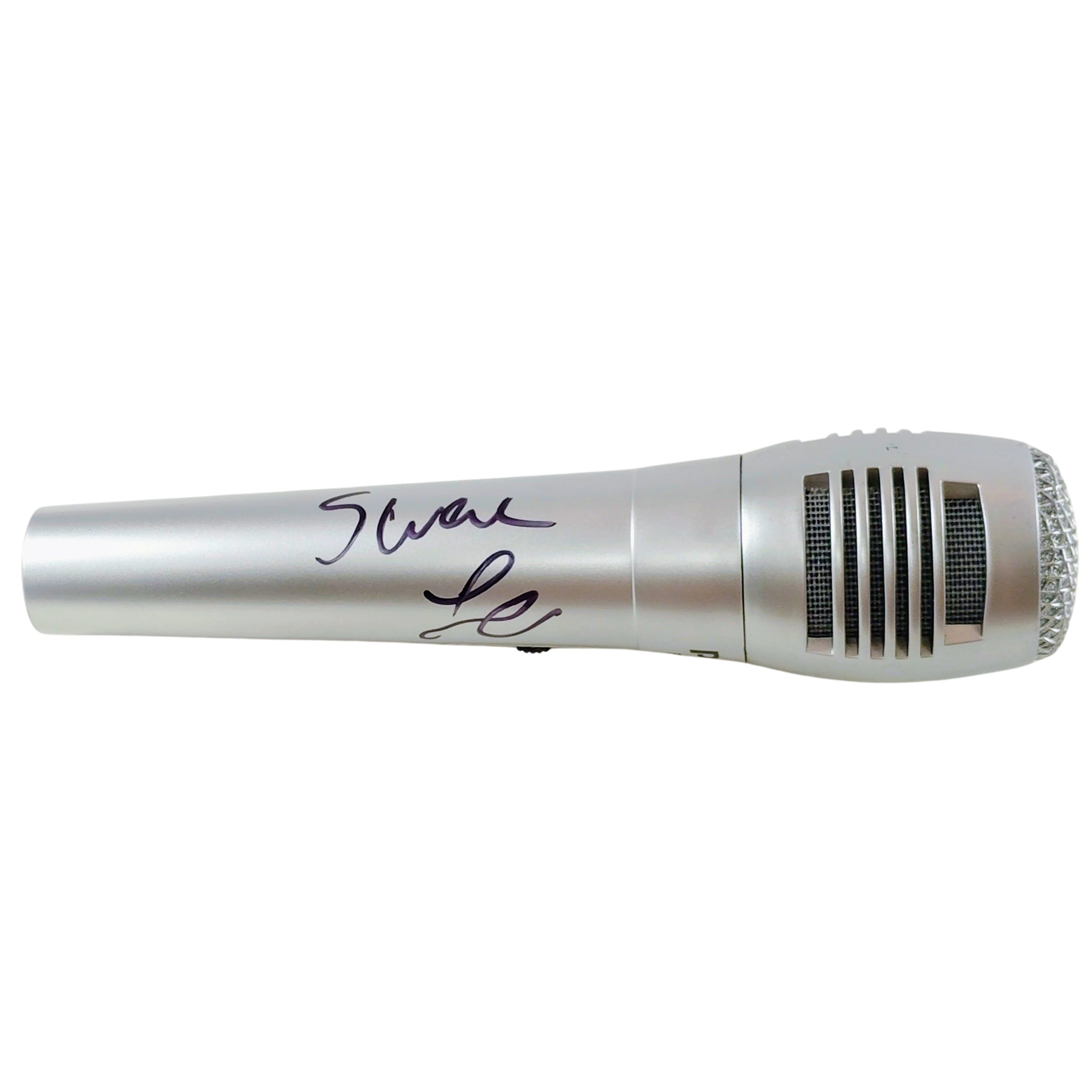 Swae Lee Of Rae Sremmurd microphone autograph – angled display – Beckett COA