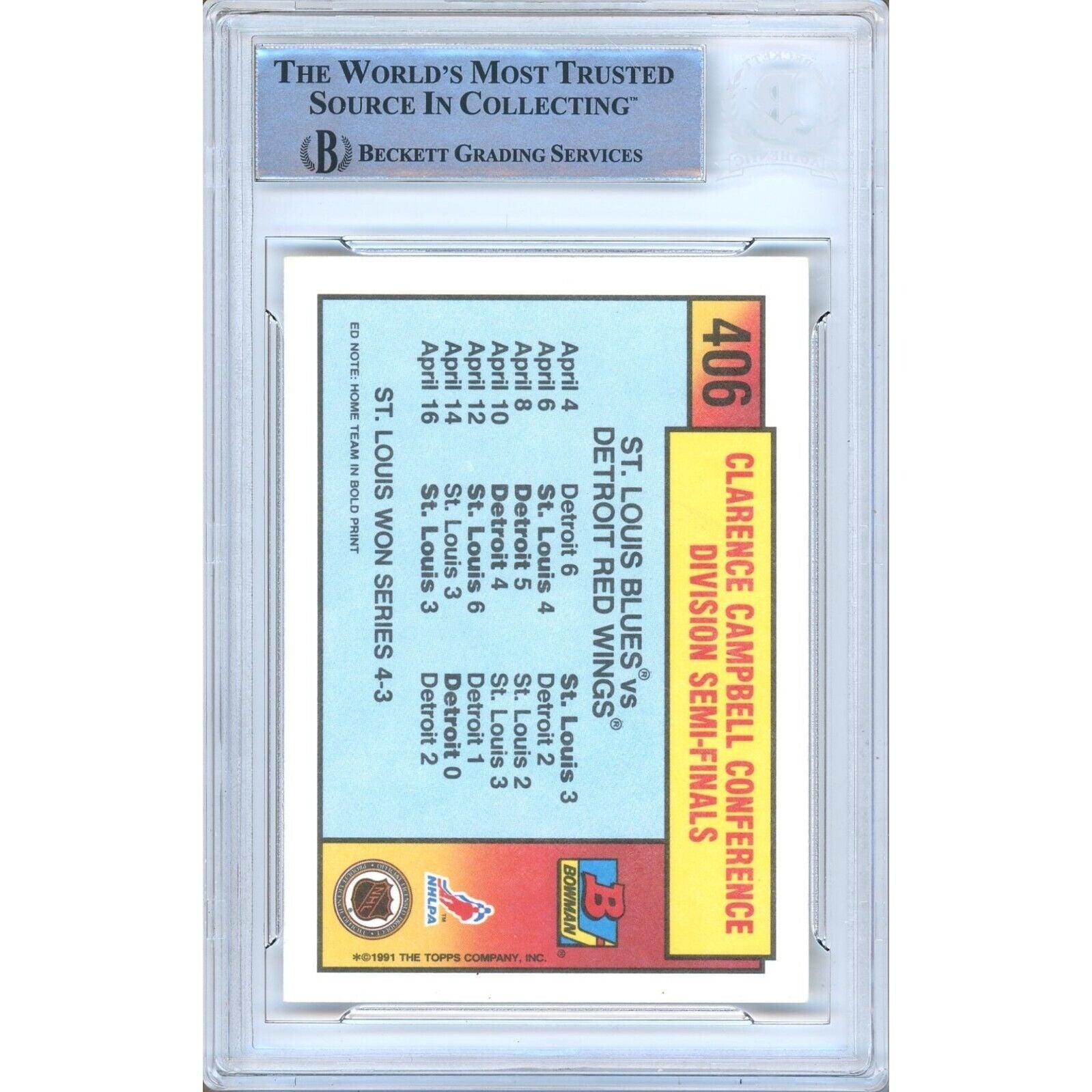 1990 Bowman #406 Adam Oates Autograph Trading Card – Beckett BAS