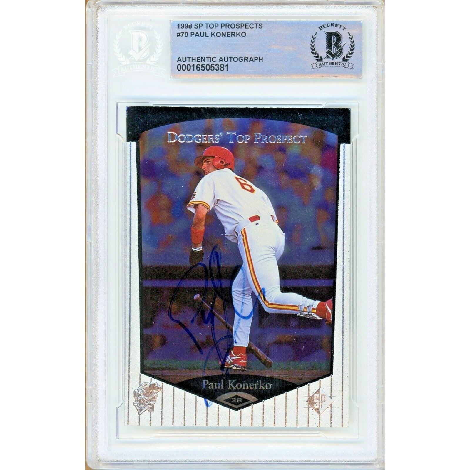 Paul Konerko Chicago White Sox autographed trading card – full view – Beckett COA