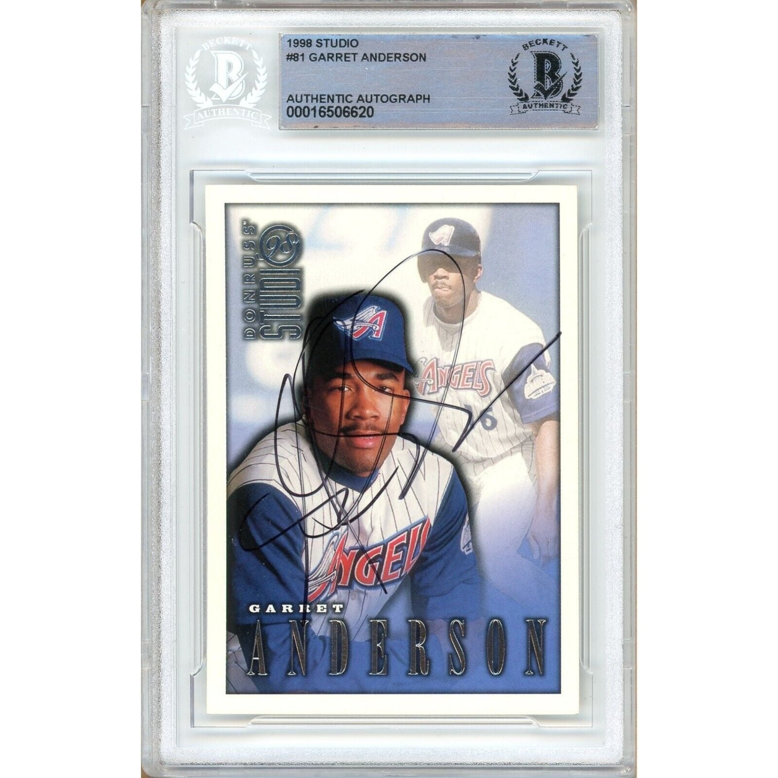 1998 Donruss #81 Angels Autographed Trading Card – Beckett BAS