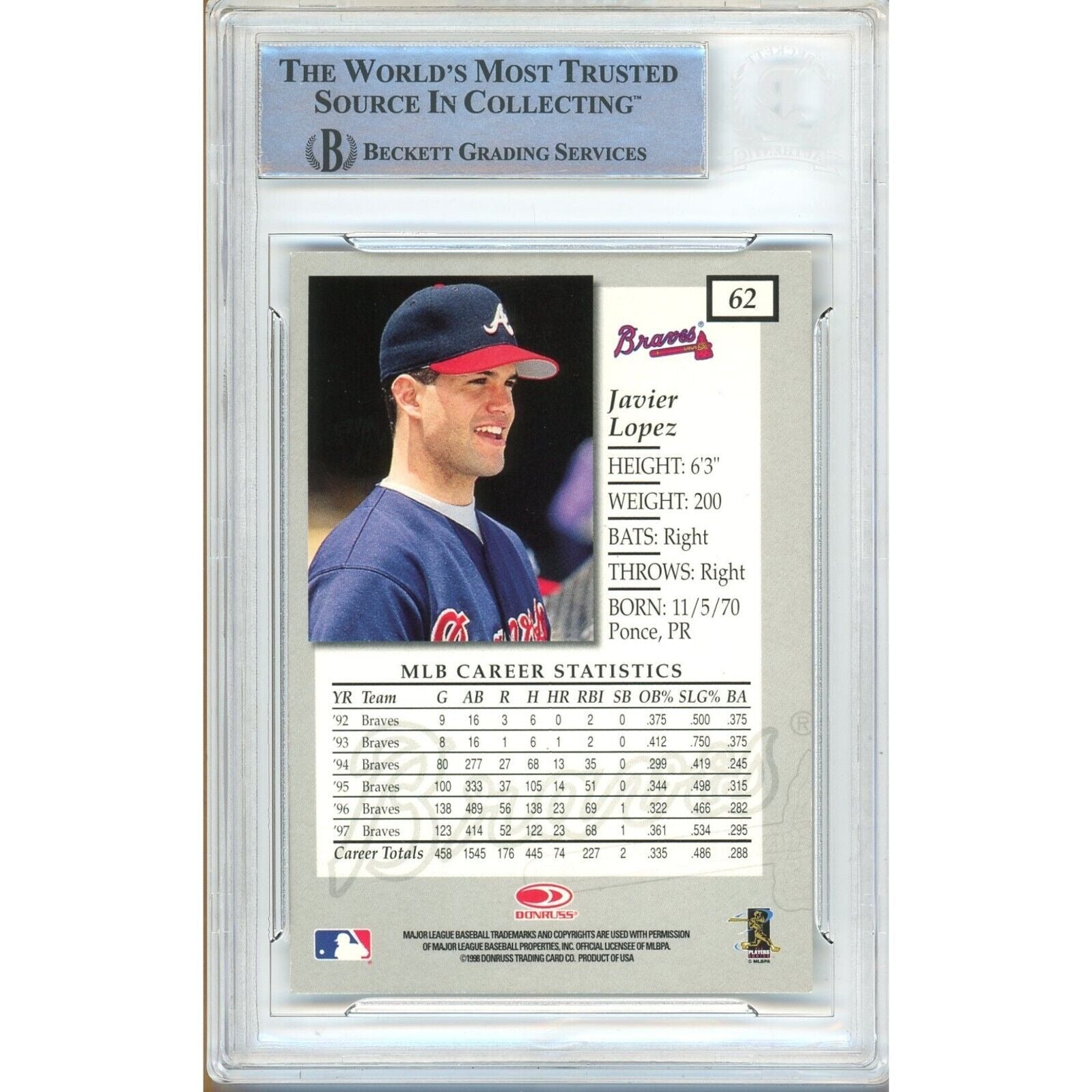 autograph trading card – Beckett BAS