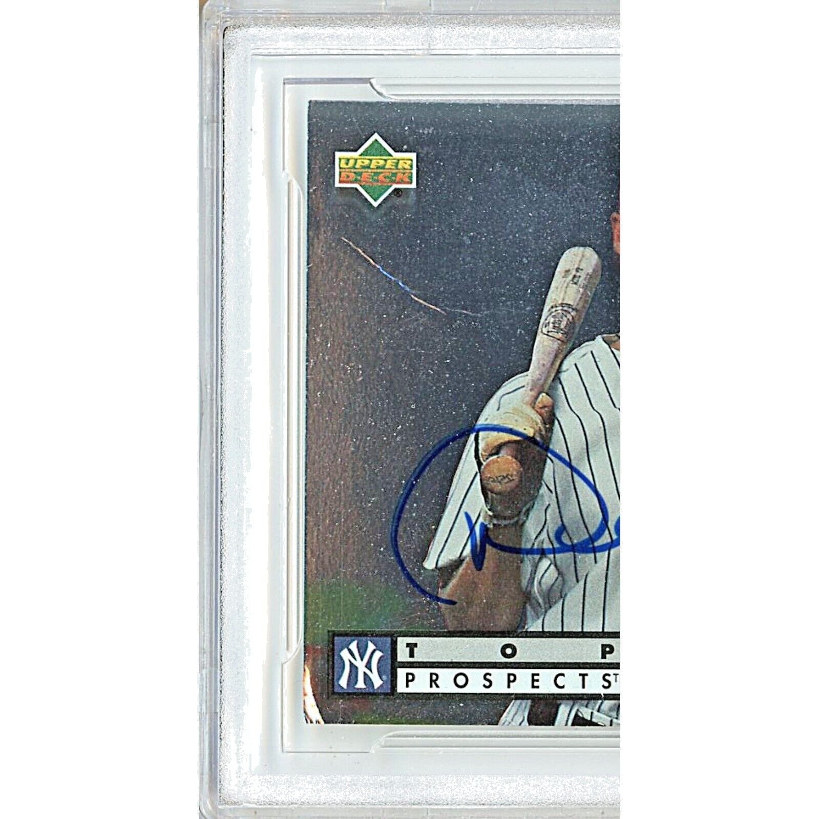Derek Jeter New York Yankees signed trading card – signature close-up – Beckett COA