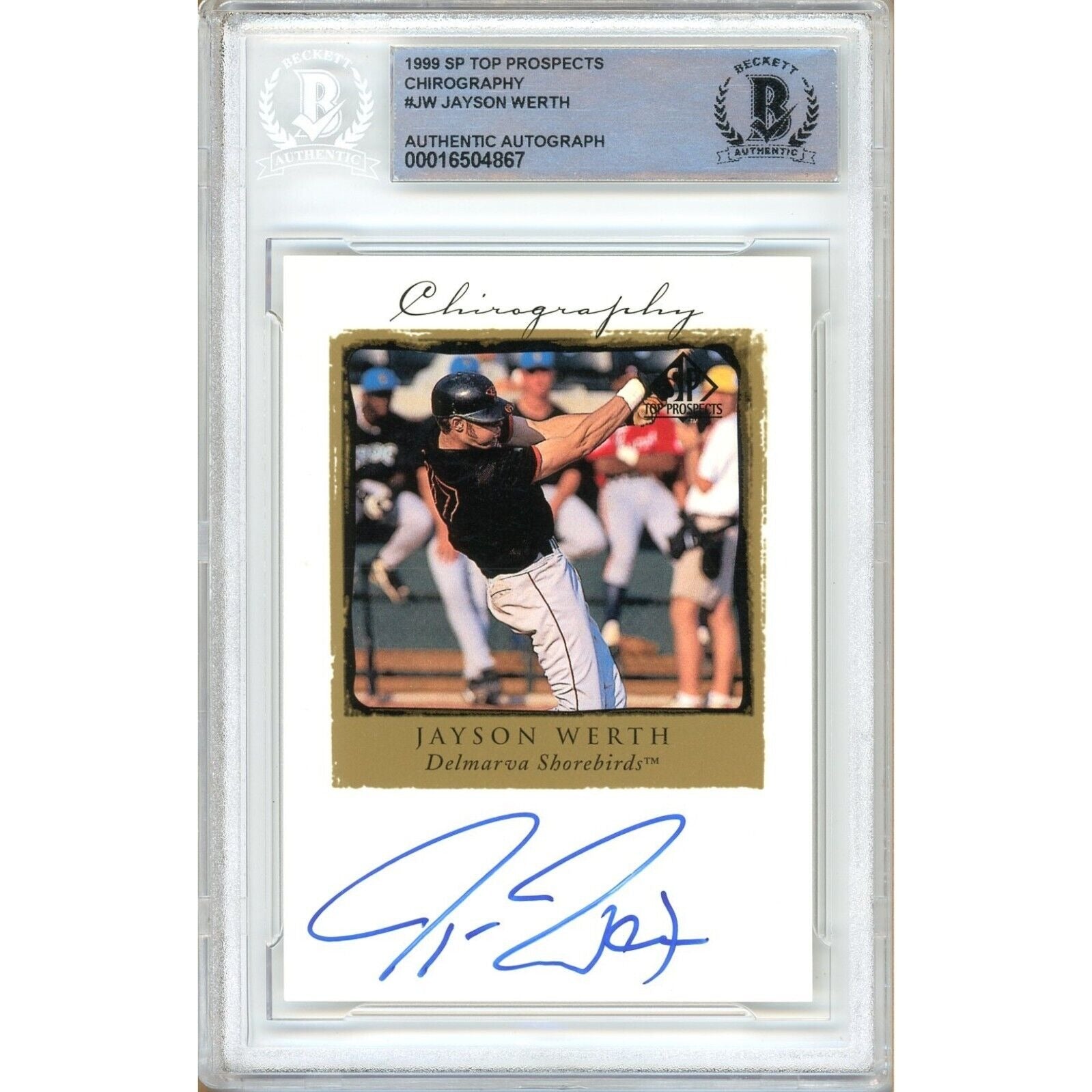 1999 SP Top Prospects signed trading card – Beckett BAS