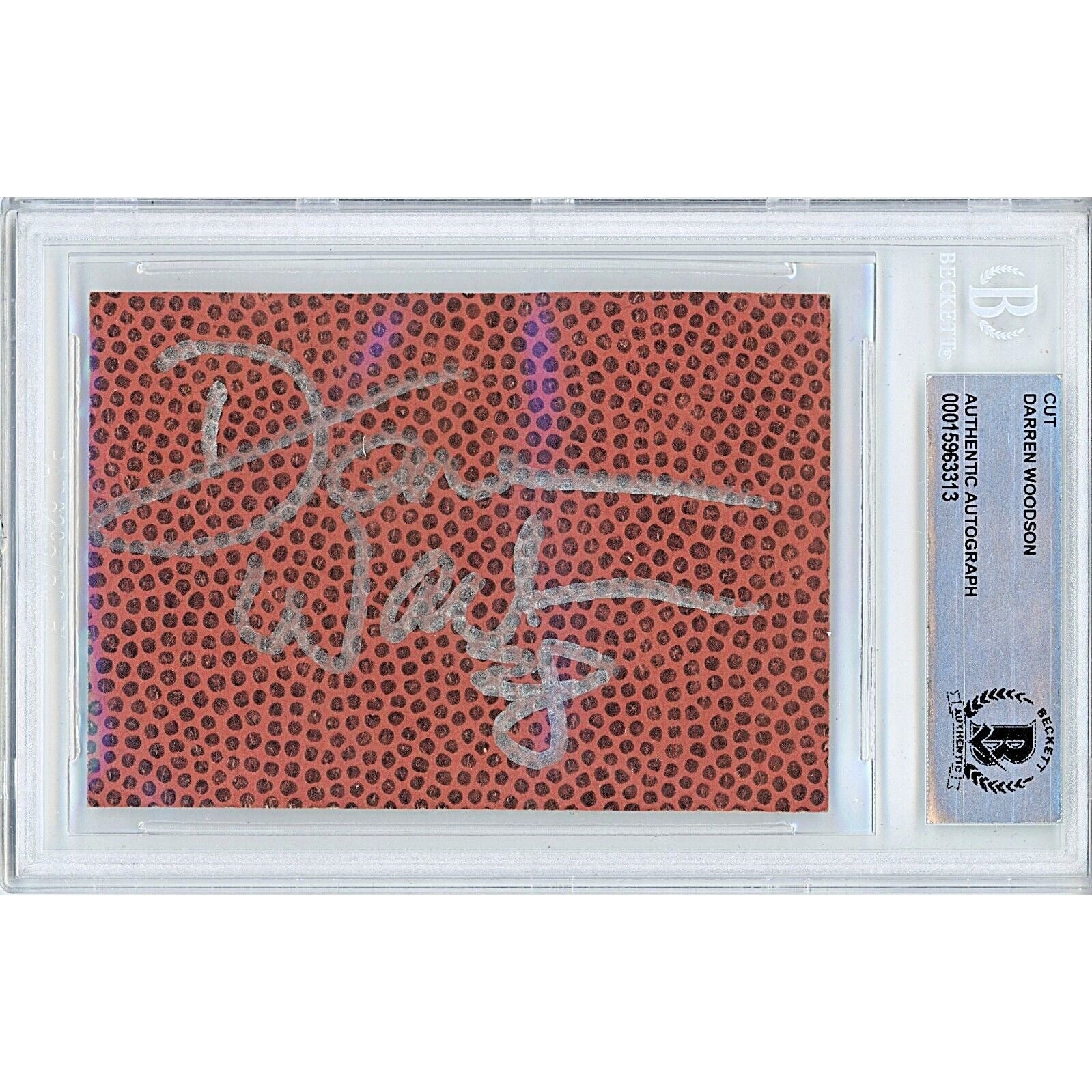 Darren Woodson Dallas Cowboys Autographed Cut Signature Beckett BAS