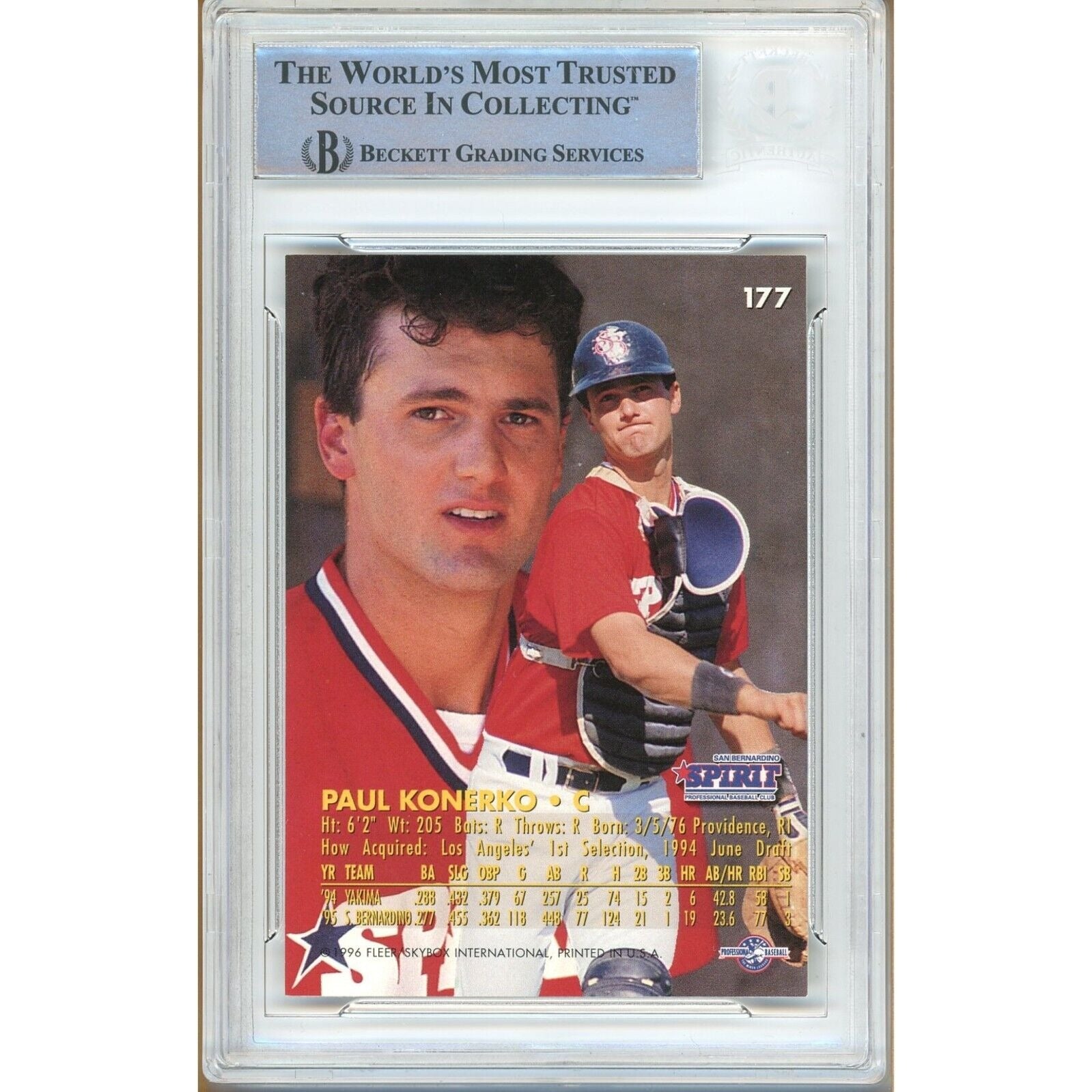 Paul Konerko Los Angeles Dodgers signed trading card – signature close-up – Beckett COA