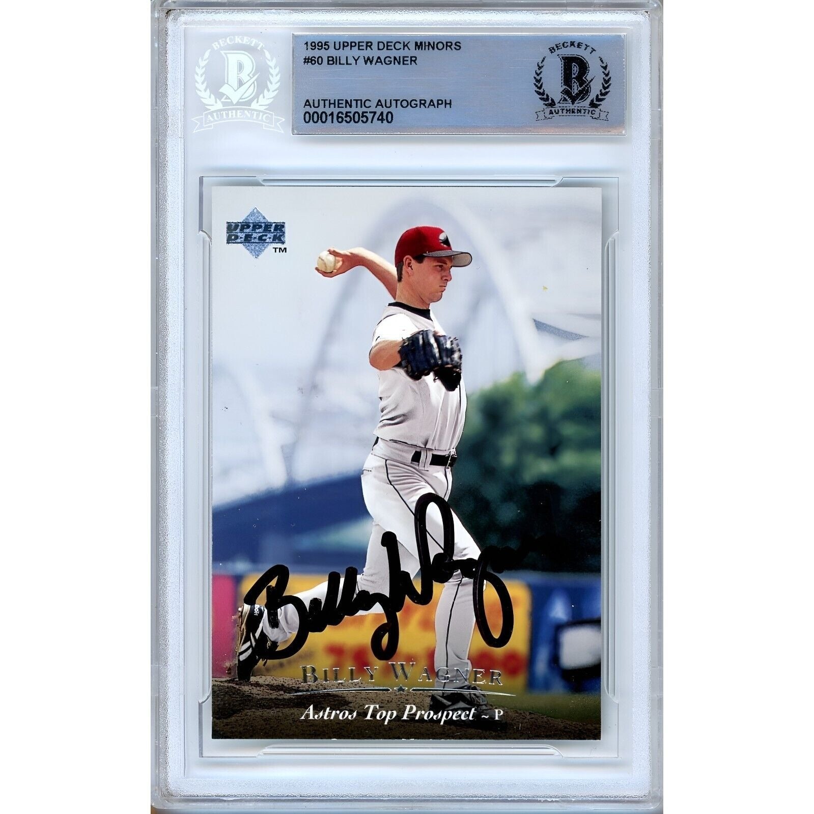 1995 Upper Deck #60 Billy Wagner Houston Astros Autographed Trading Card – Beckett BAS