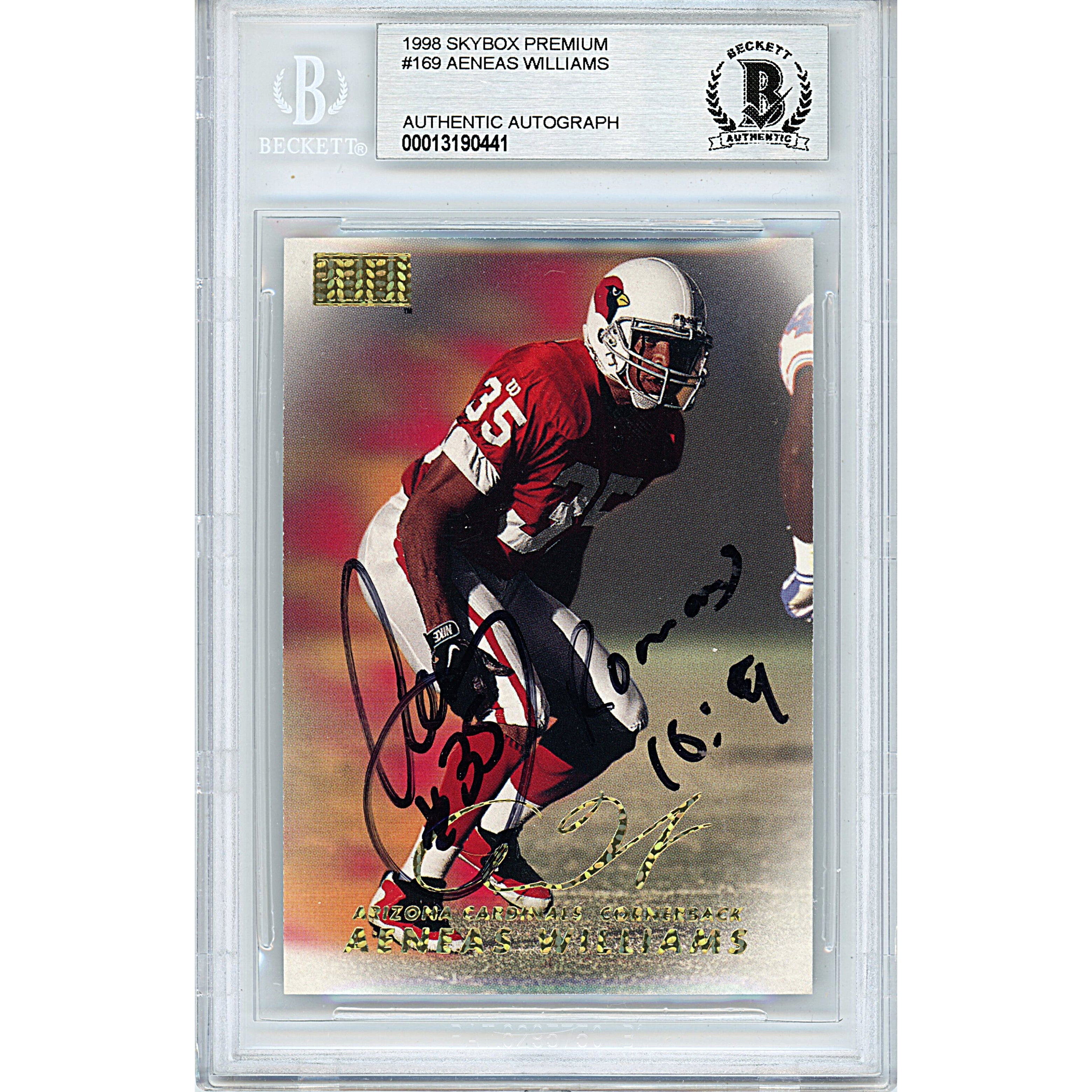 Aeneas Williams Skybox Premium Autographed Trading Card Beckett BGS