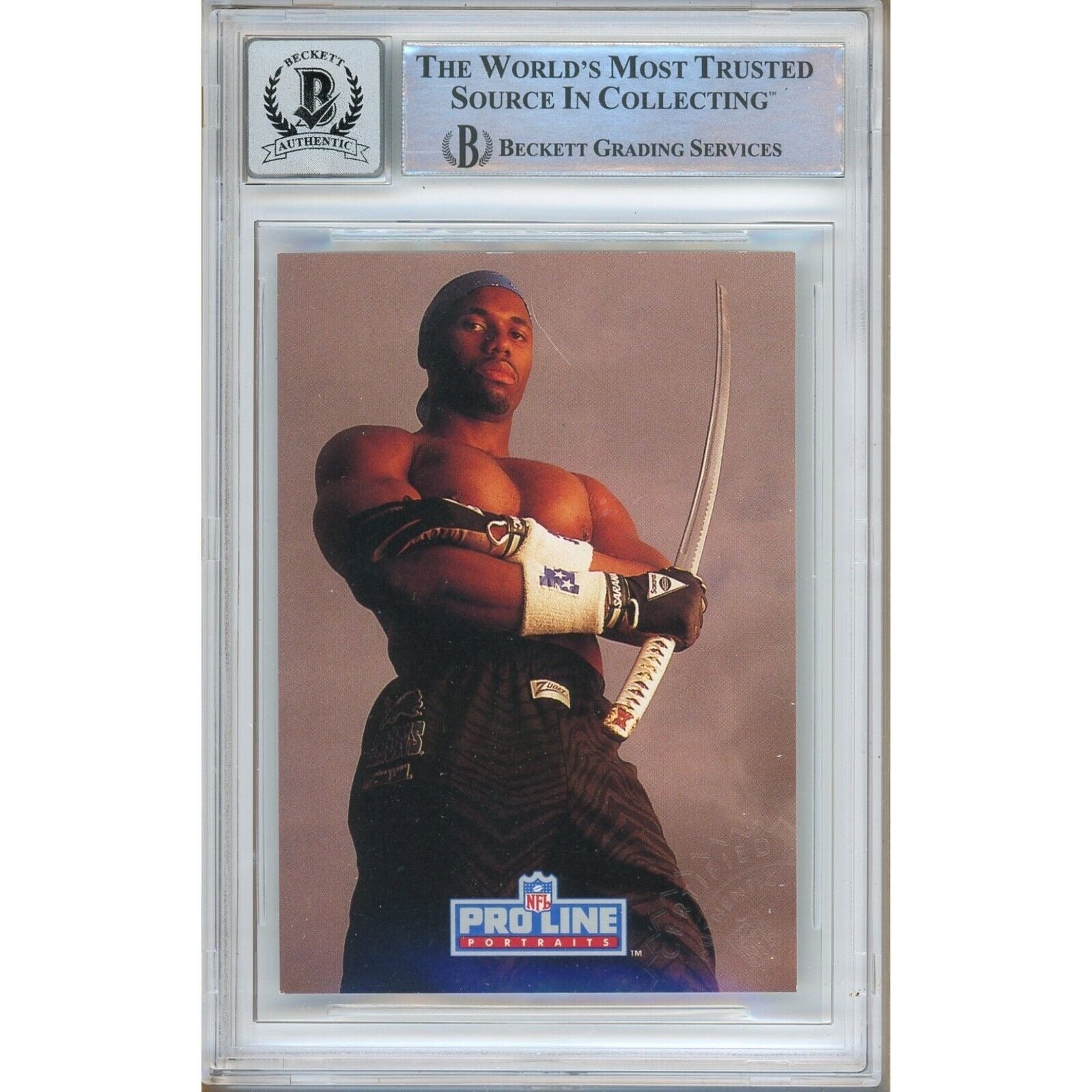 Ray Crockett Detroit Lions auto trading card – authentication sticker – Beckett COA