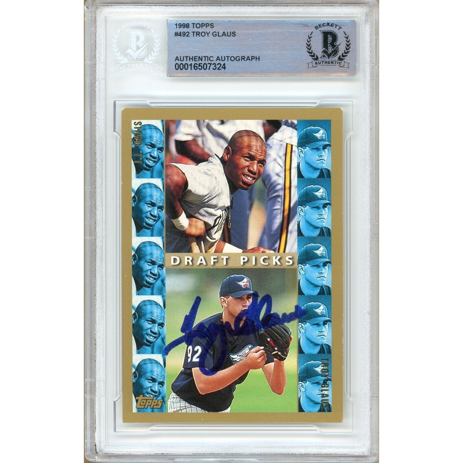 Troy Glaus La Angels autographed trading card – full view – Beckett COA