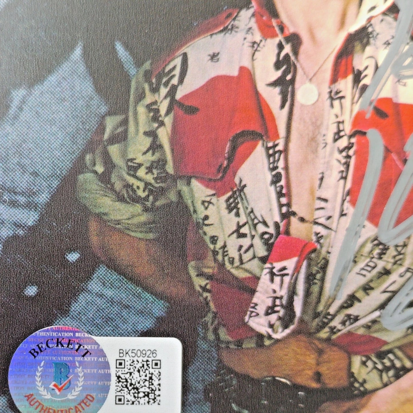 Billy Idol auto photo – authentication sticker – Beckett COA