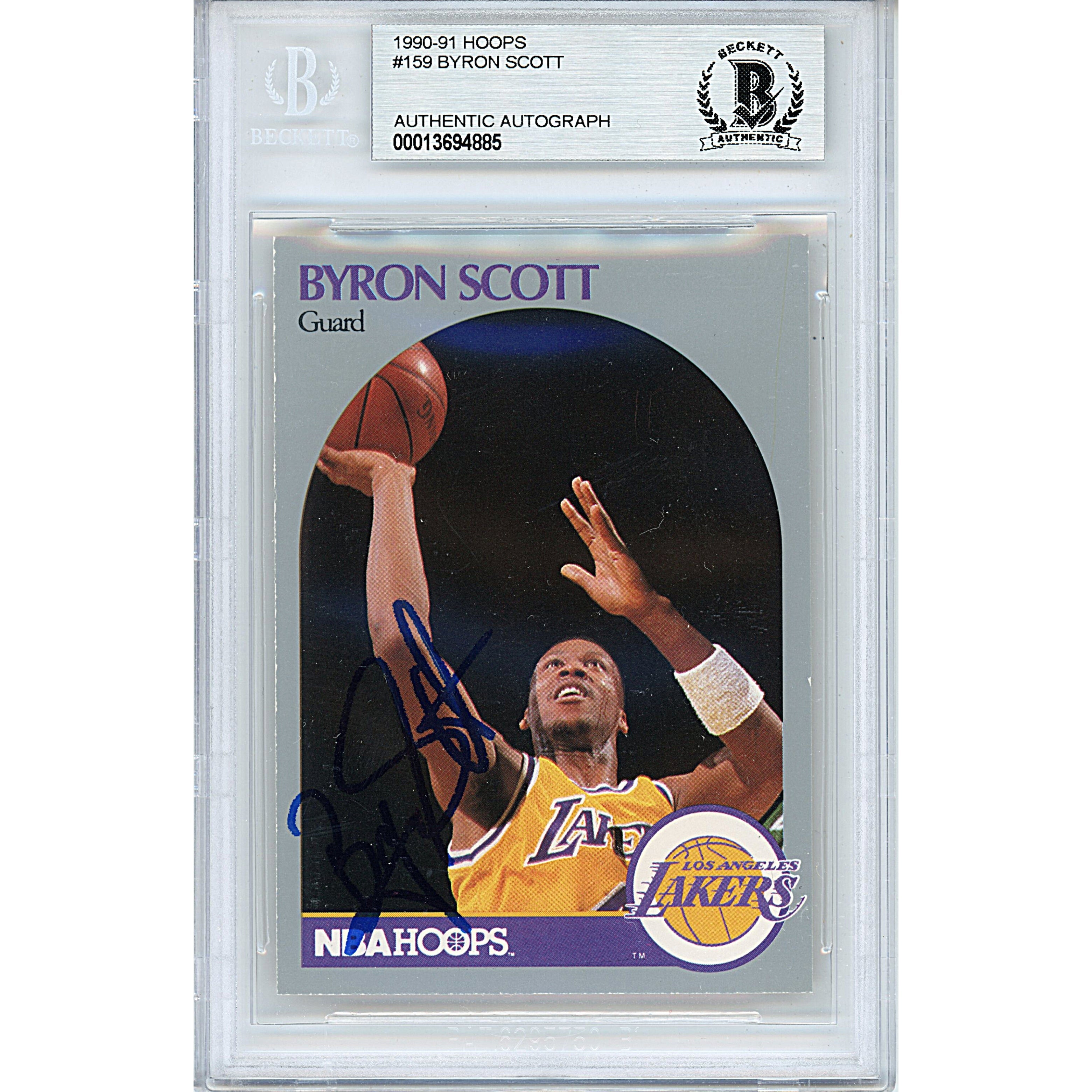 Byron Scott Los Angeles Lakers Autographed Trading Card Beckett BGS