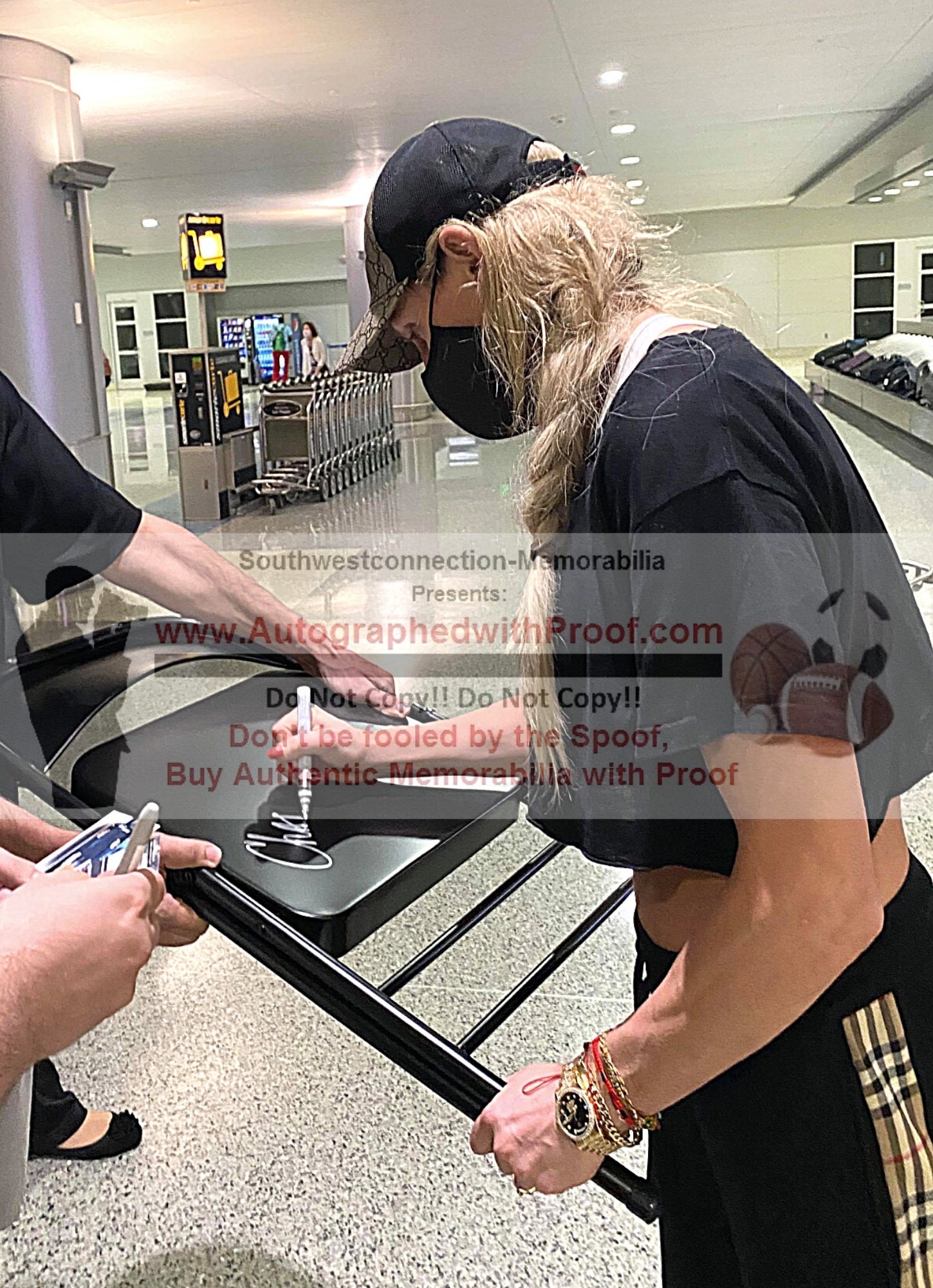 Charlotte Flair Autographed Microphone Signed Photo JSA