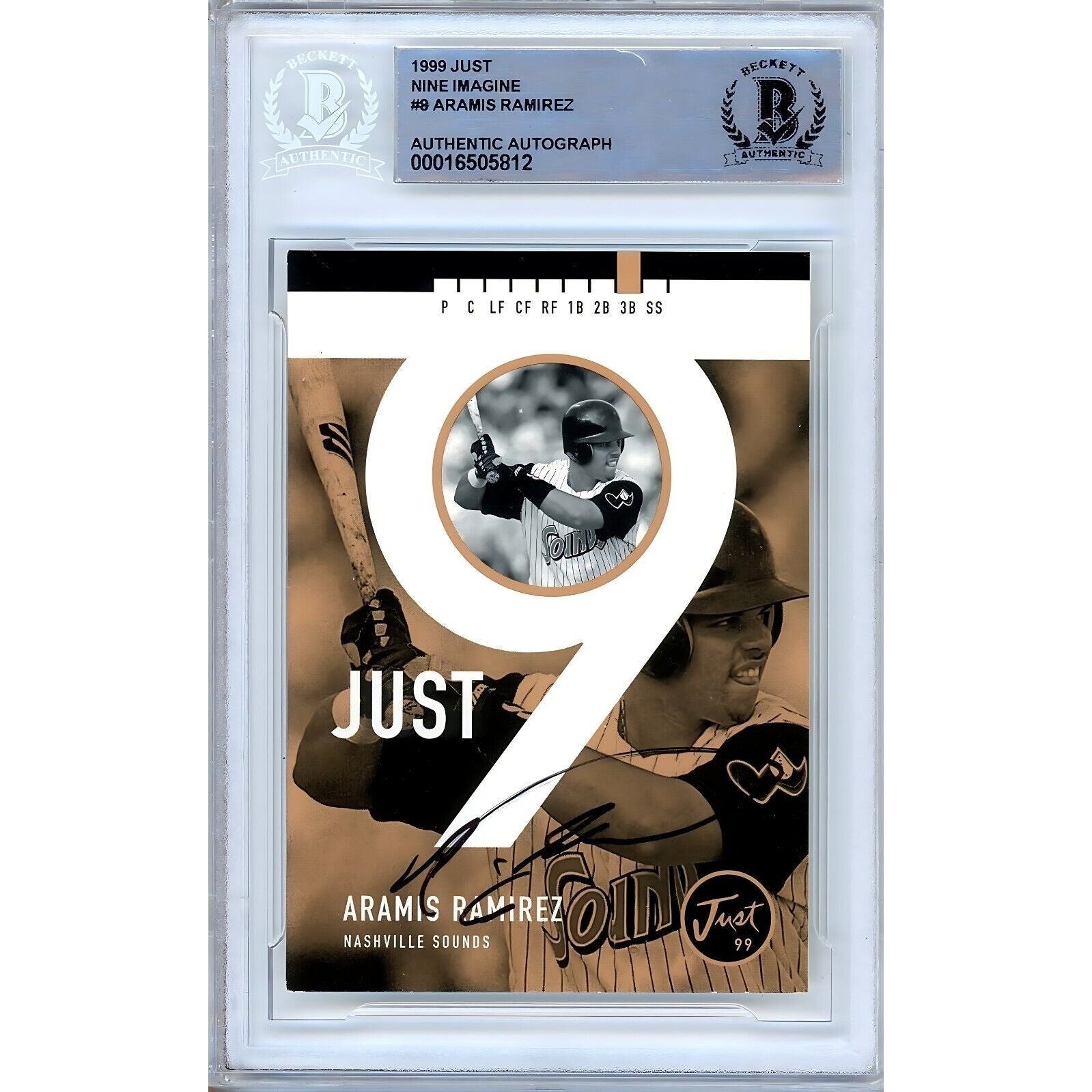 Aramis Ramirez Just Minors Autographed Trading Card Beckett BAS