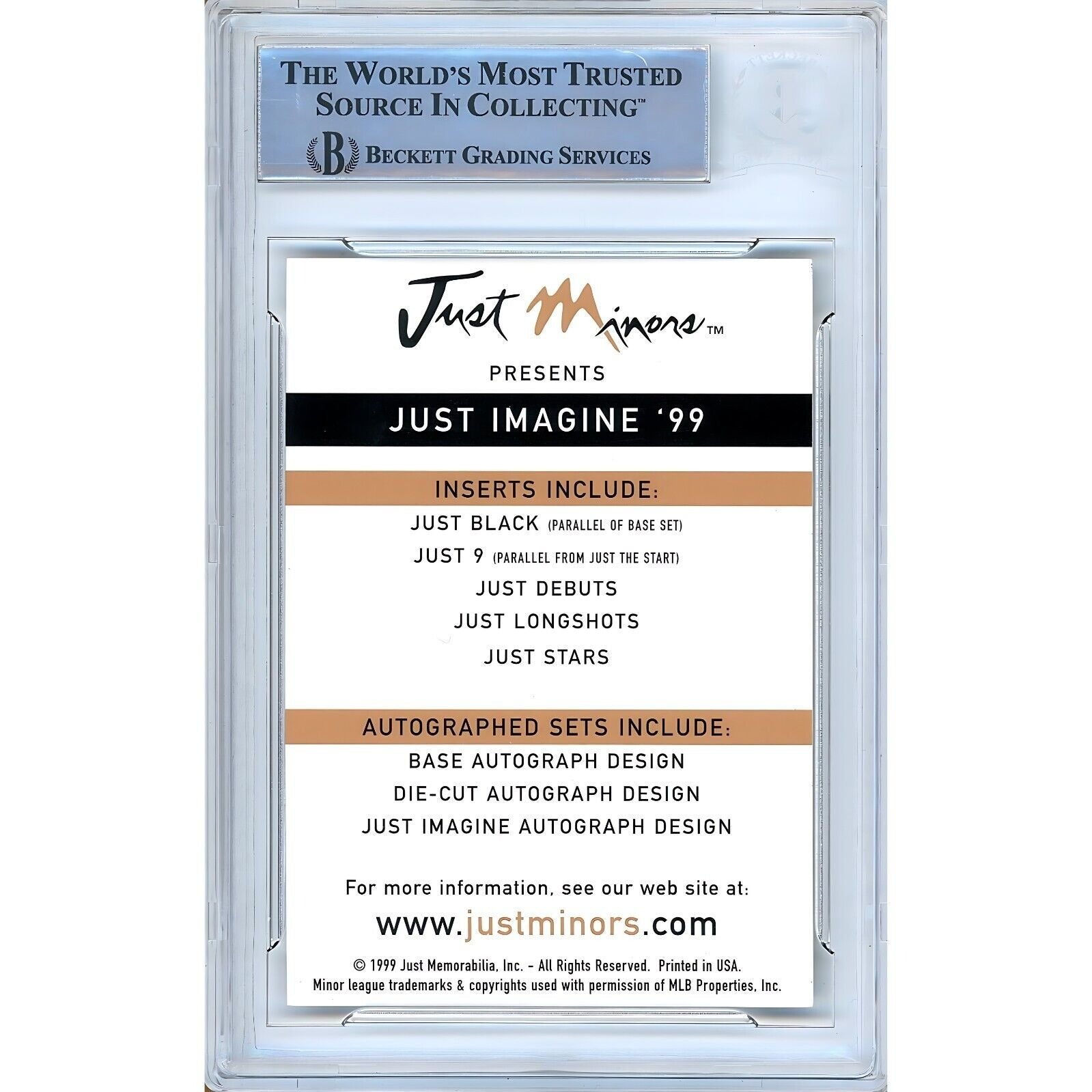 Aramis Ramirez Just Minors Signed Trading Card Beckett BAS