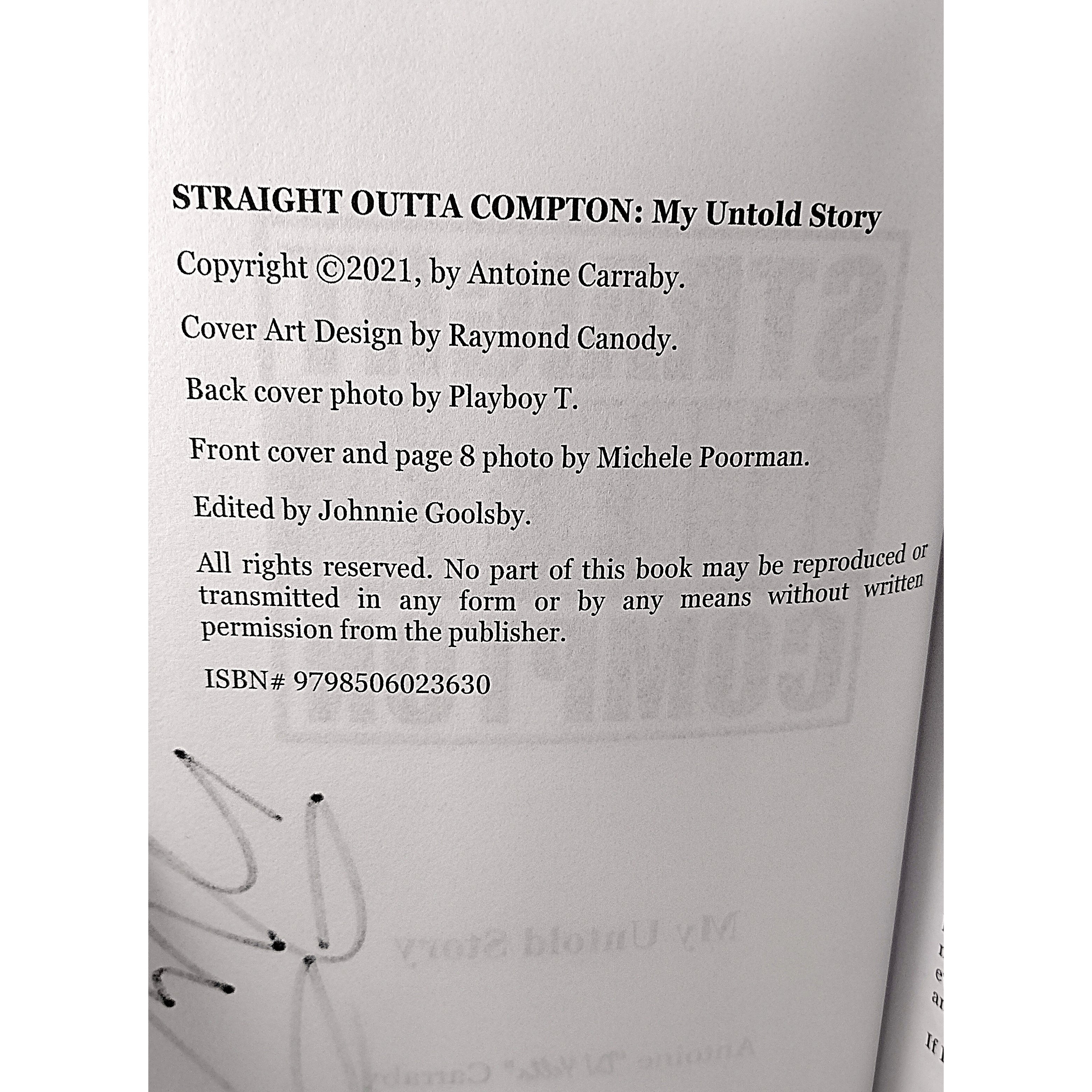 DJ Yella cd autograph – angled display – Beckett COA