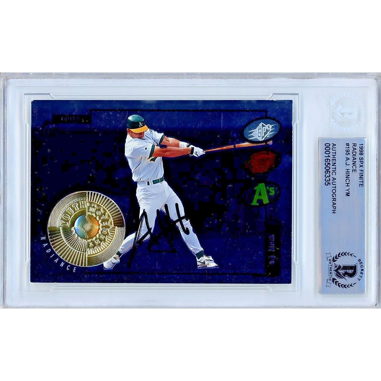 Aj Hinch Finite Radiance Autographed Trading Card Beckett BAS