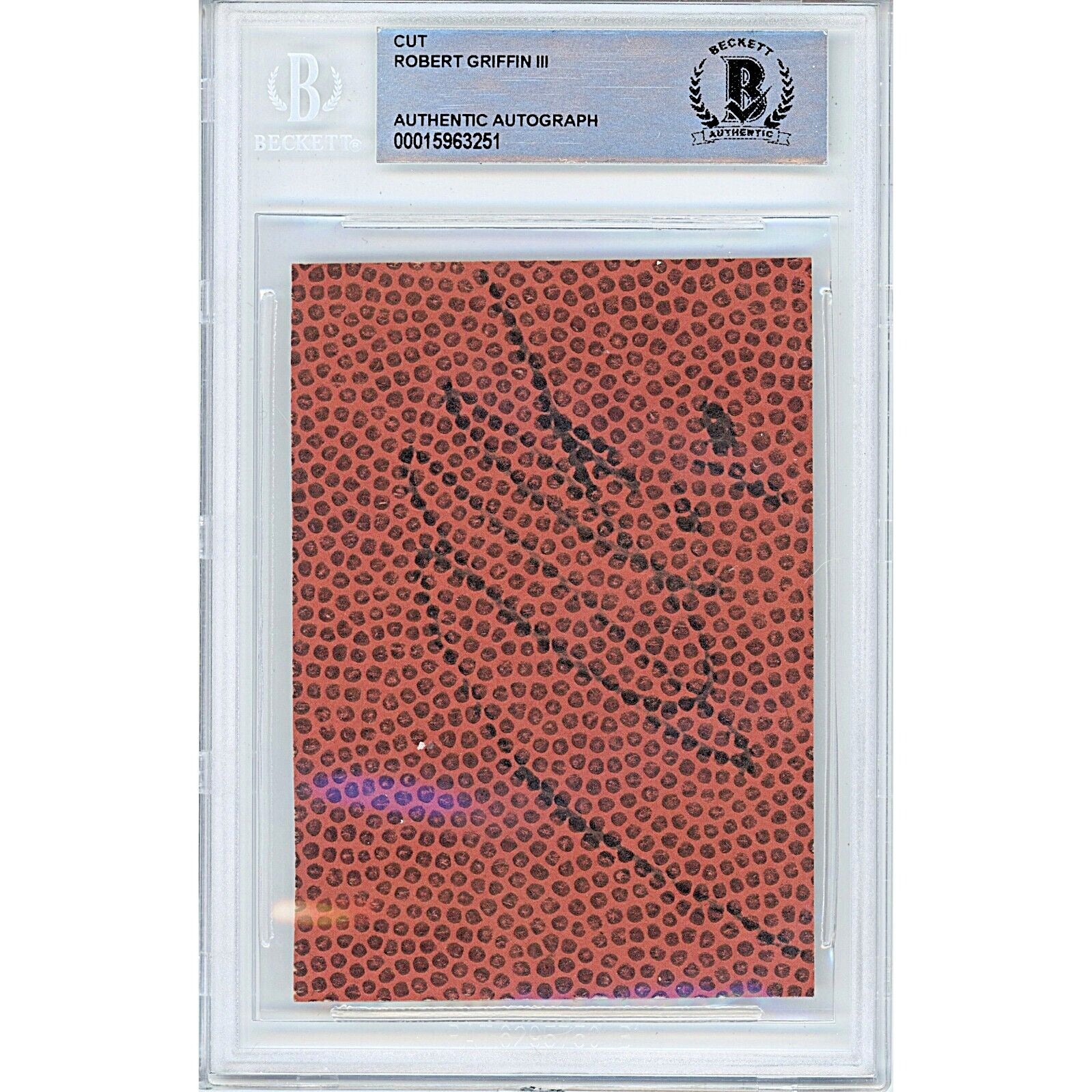 Robert Griffin Iii Washington Commanders signed trading card – signature close-up – Beckett COA