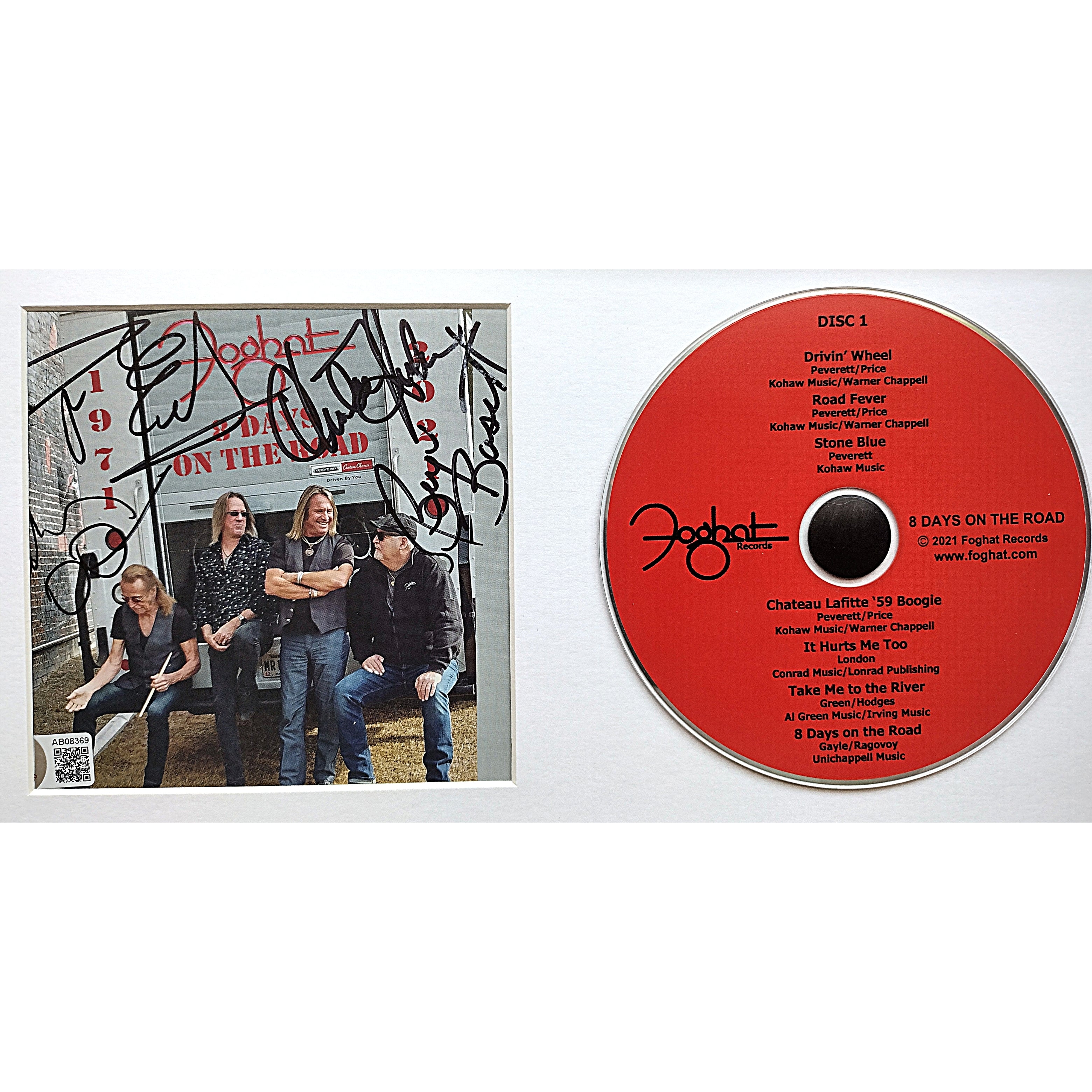 Foghat Band auto photo – authentication sticker – Beckett COA
