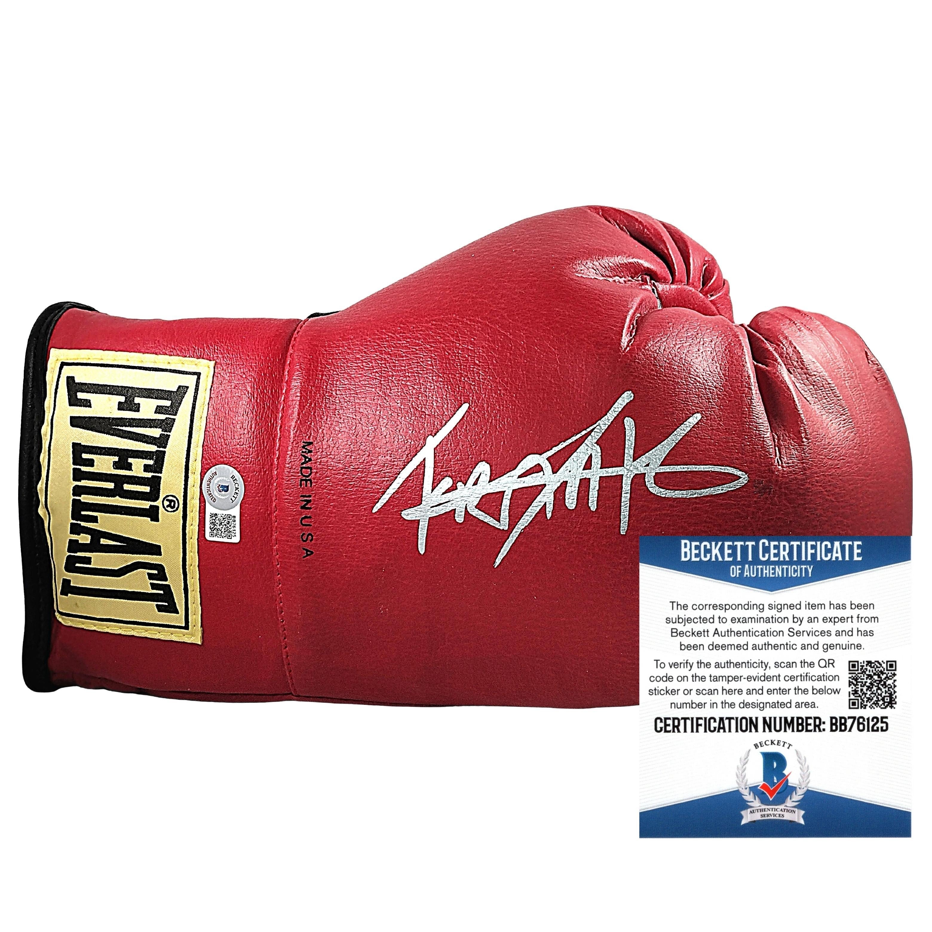 Frank Sanchez Autographed Everlast Boxing Glove Beckett BAS