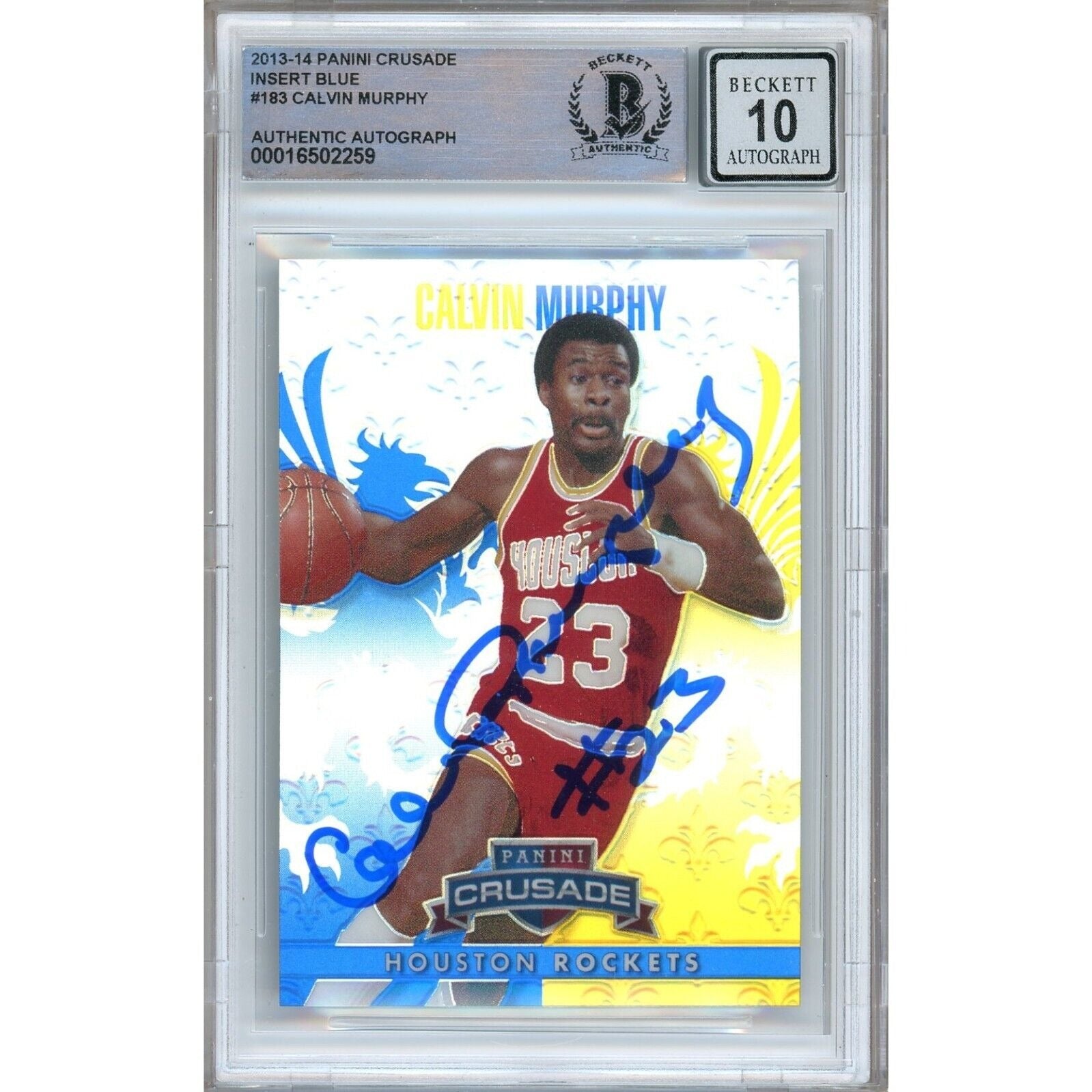 2013 Panini #183 Calvin Murphy Houston Rockets Autographed Trading Card – Beckett BAS