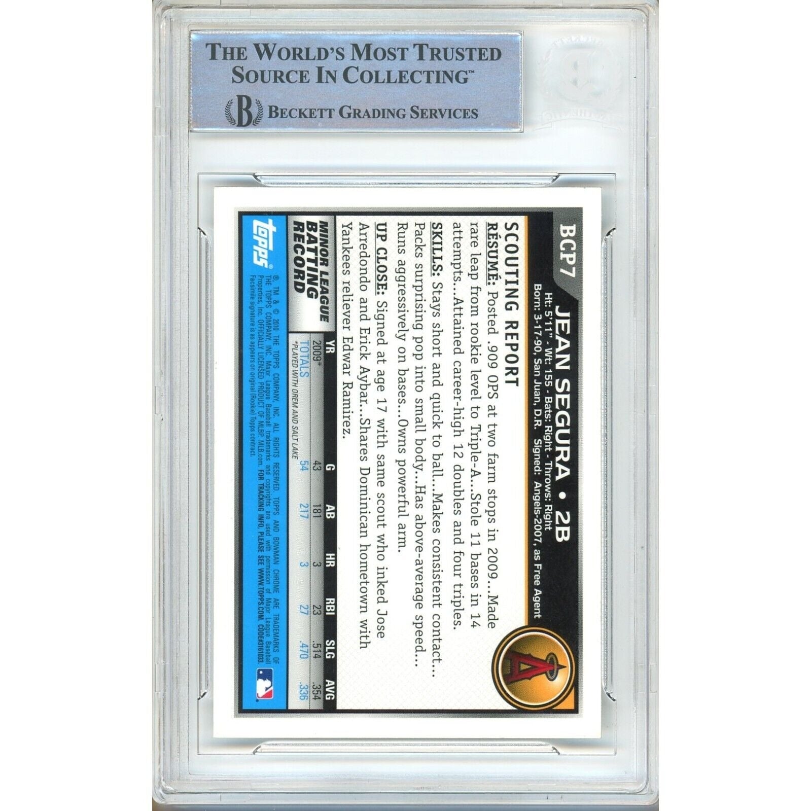 auto trading card – Beckett BAS