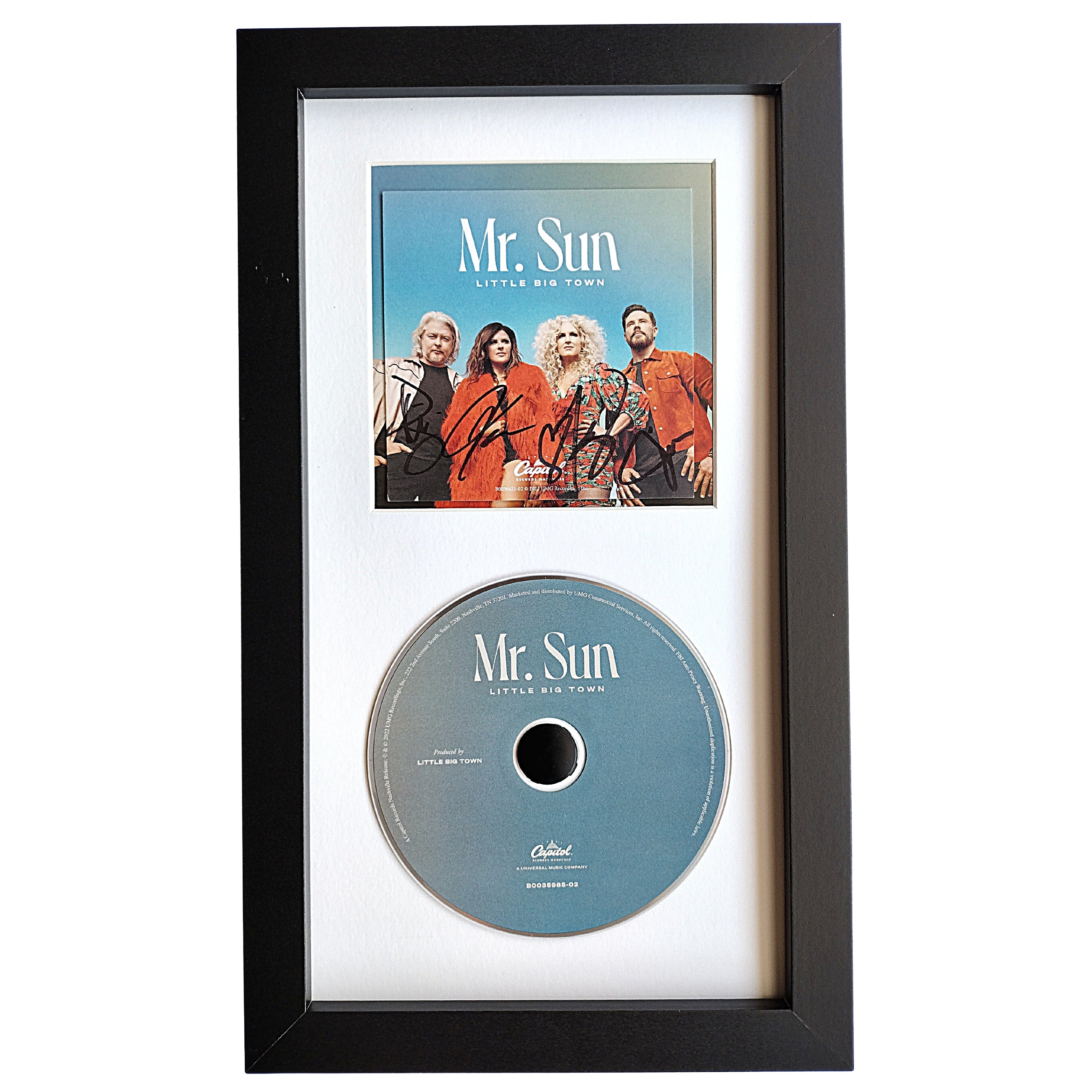 Little Big Town Autograph Mr Sun CD Album Insert Framed – Beckett BAS.