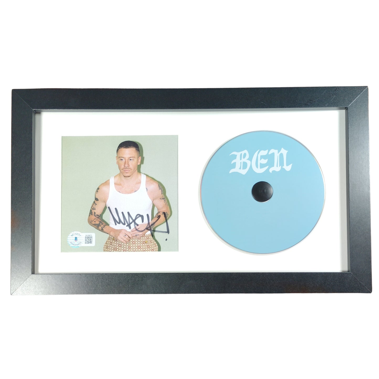 Music- Autographed- Macklemore Signed Ben CD Rap Hip Hop Album Framed Beckett Authentic Auto Front