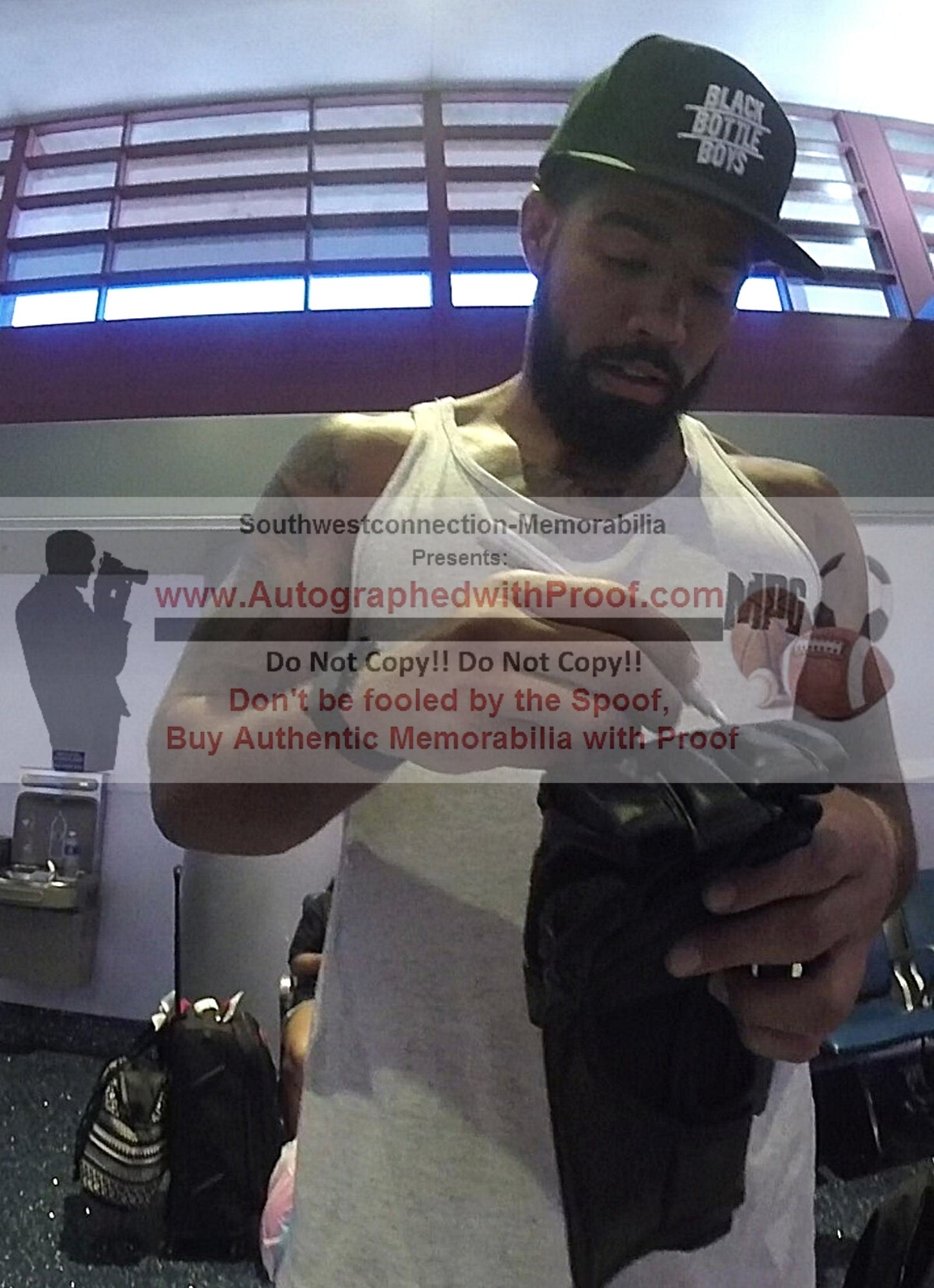 Max Griffin Signed Bat Beckett BAS