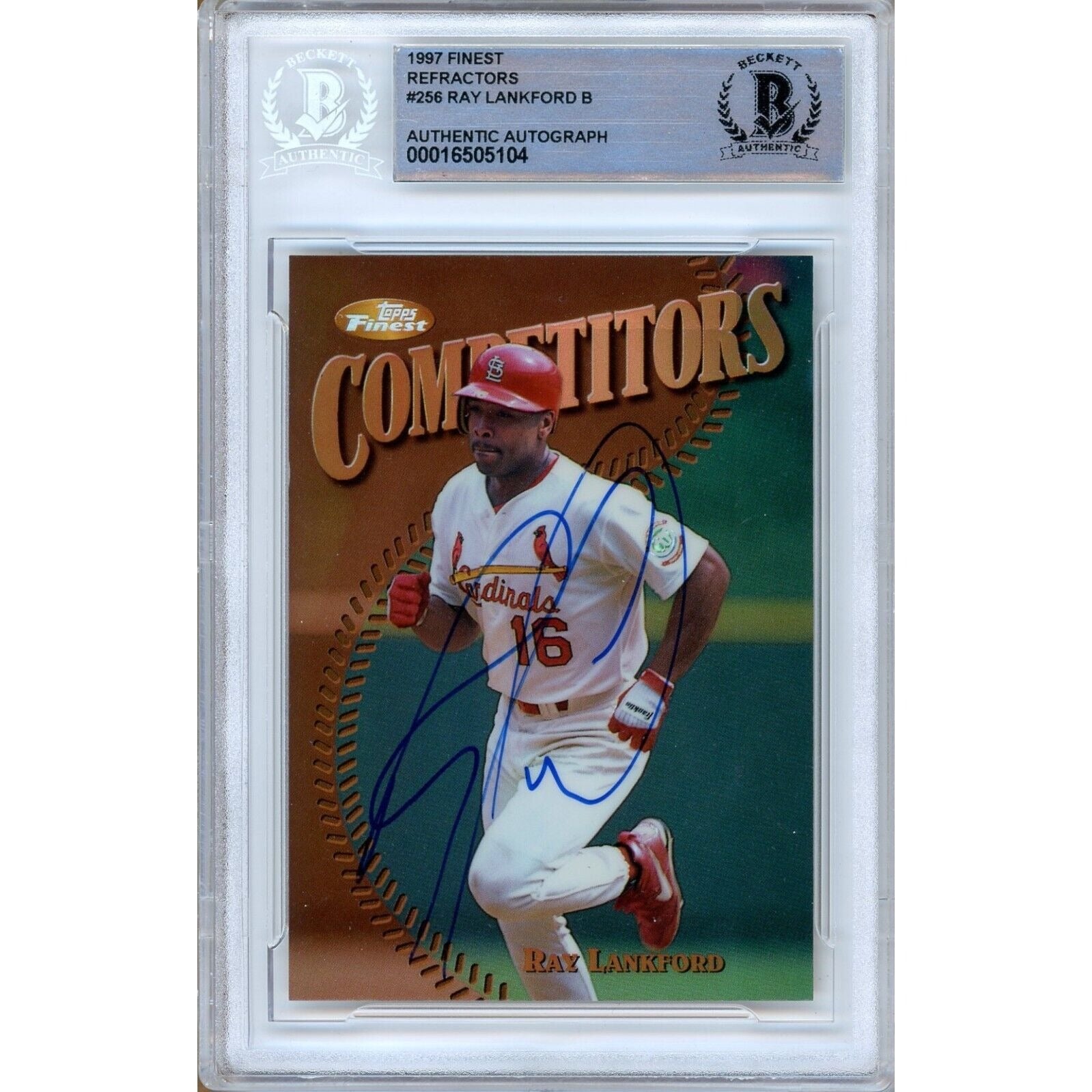 Ray Lankford St Louis Cardinals Autographed Trading Card Beckett BAS