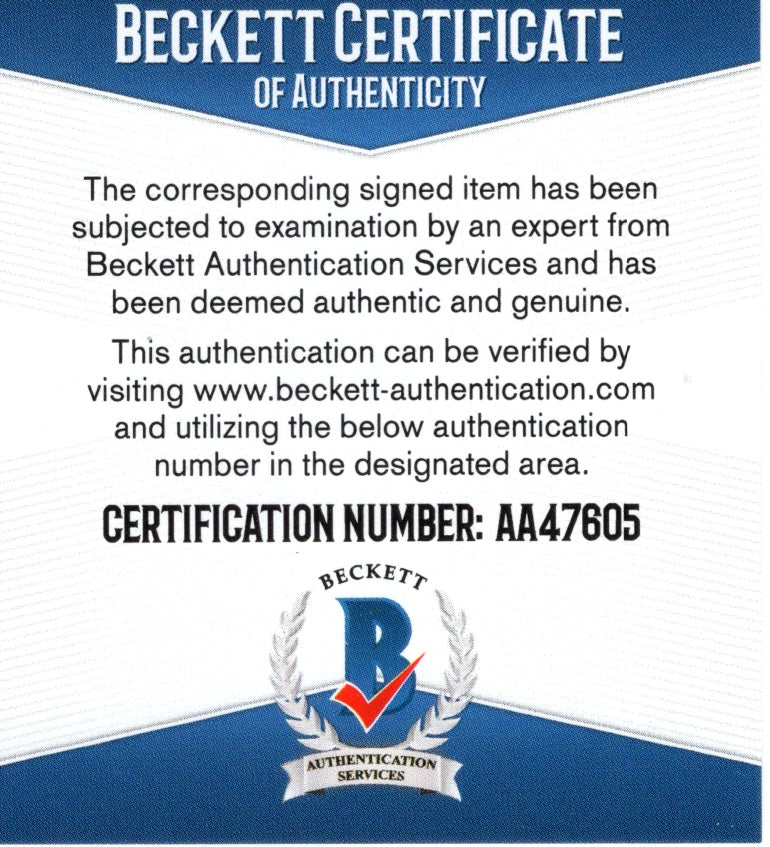 Nick Jonas photo autograph – angled display – Beckett COA