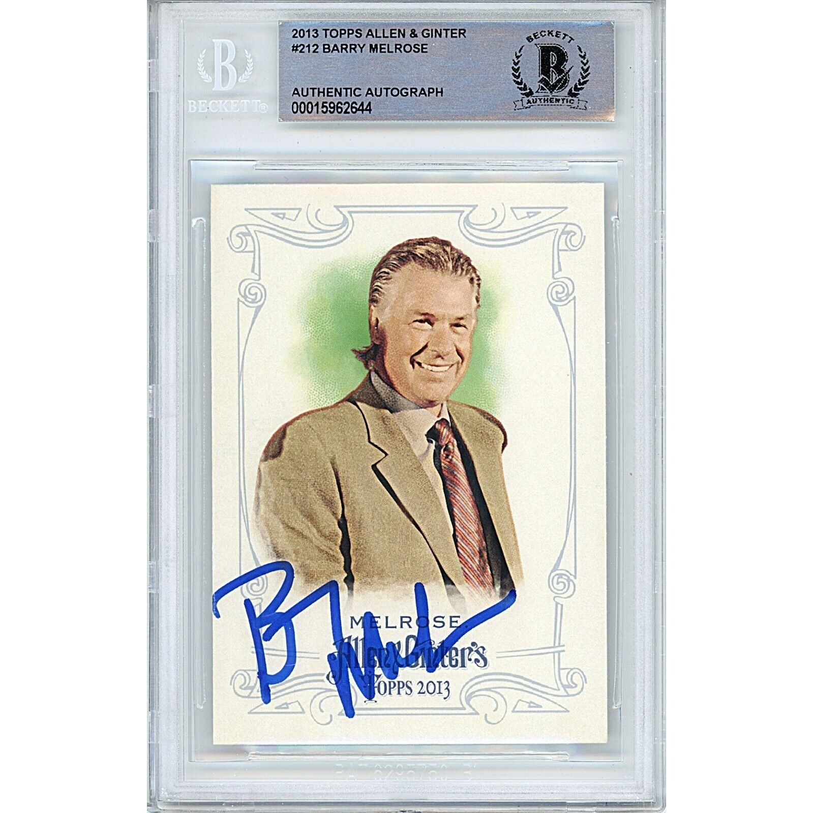 Barry Melrose Topps Allen Autographed Trading Card Beckett BAS